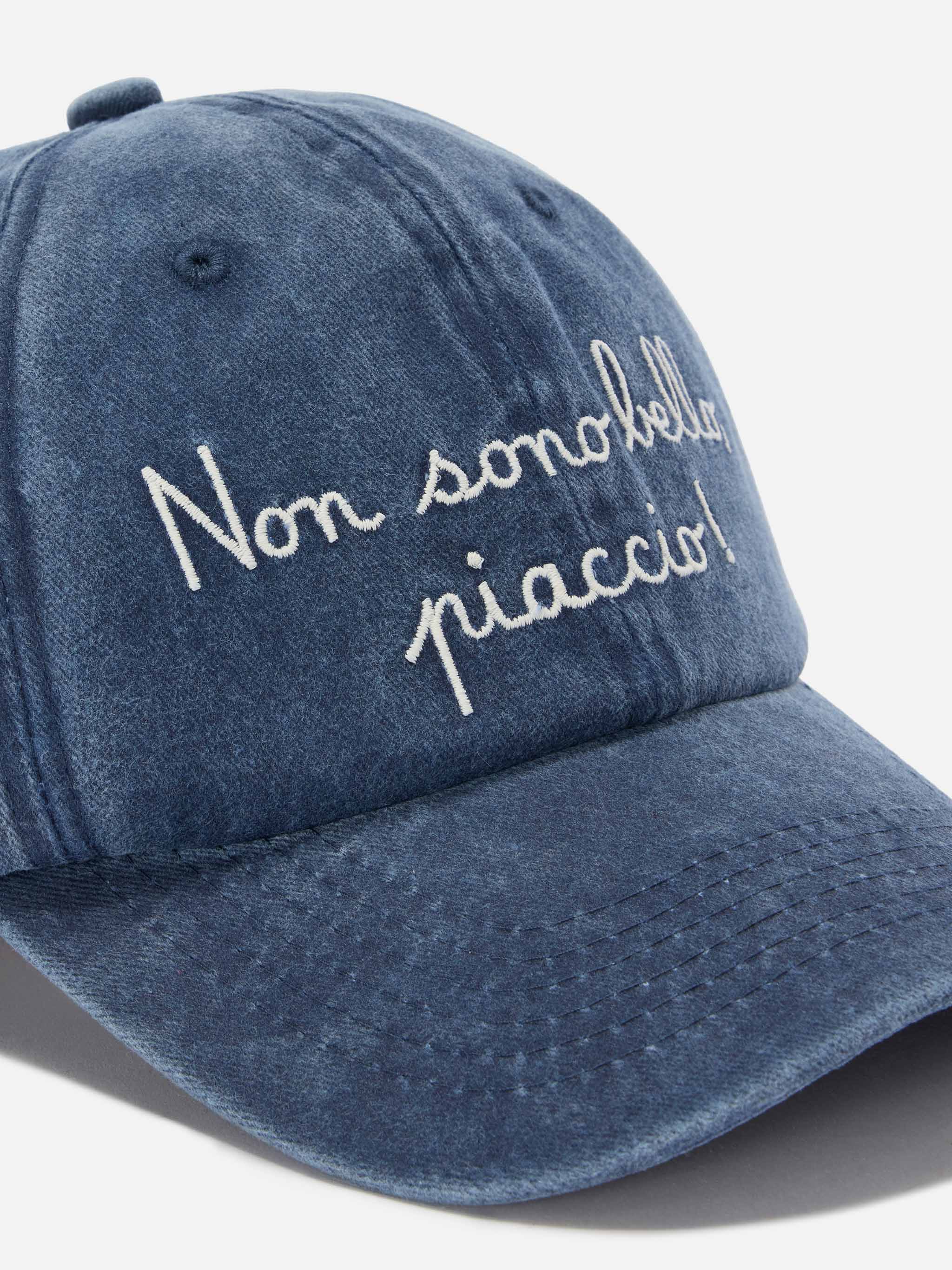 Cappellino Davis con visiera in cotone blu e ricamo | Special Edition - Image 2
