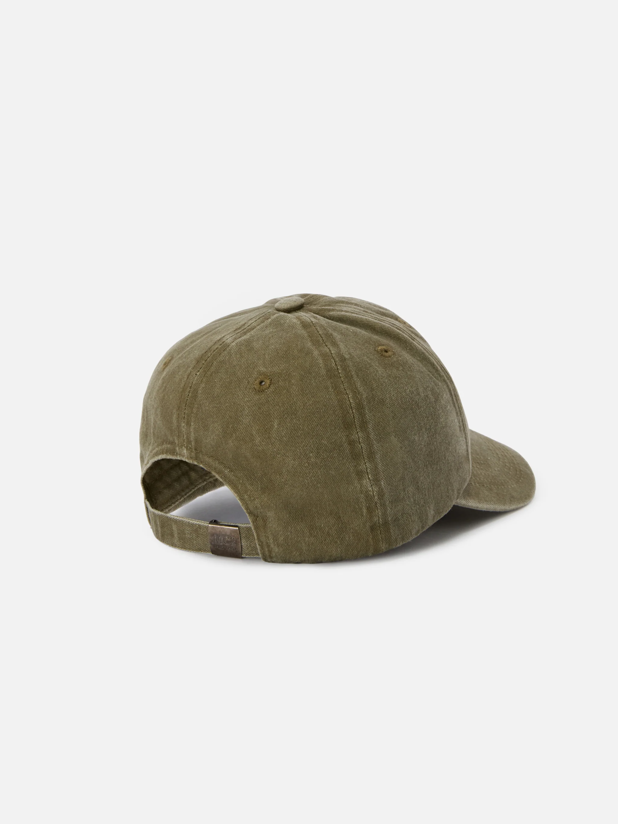 Cappellino Davis con visiera in cotone tortora con logo ricamato - Image 3