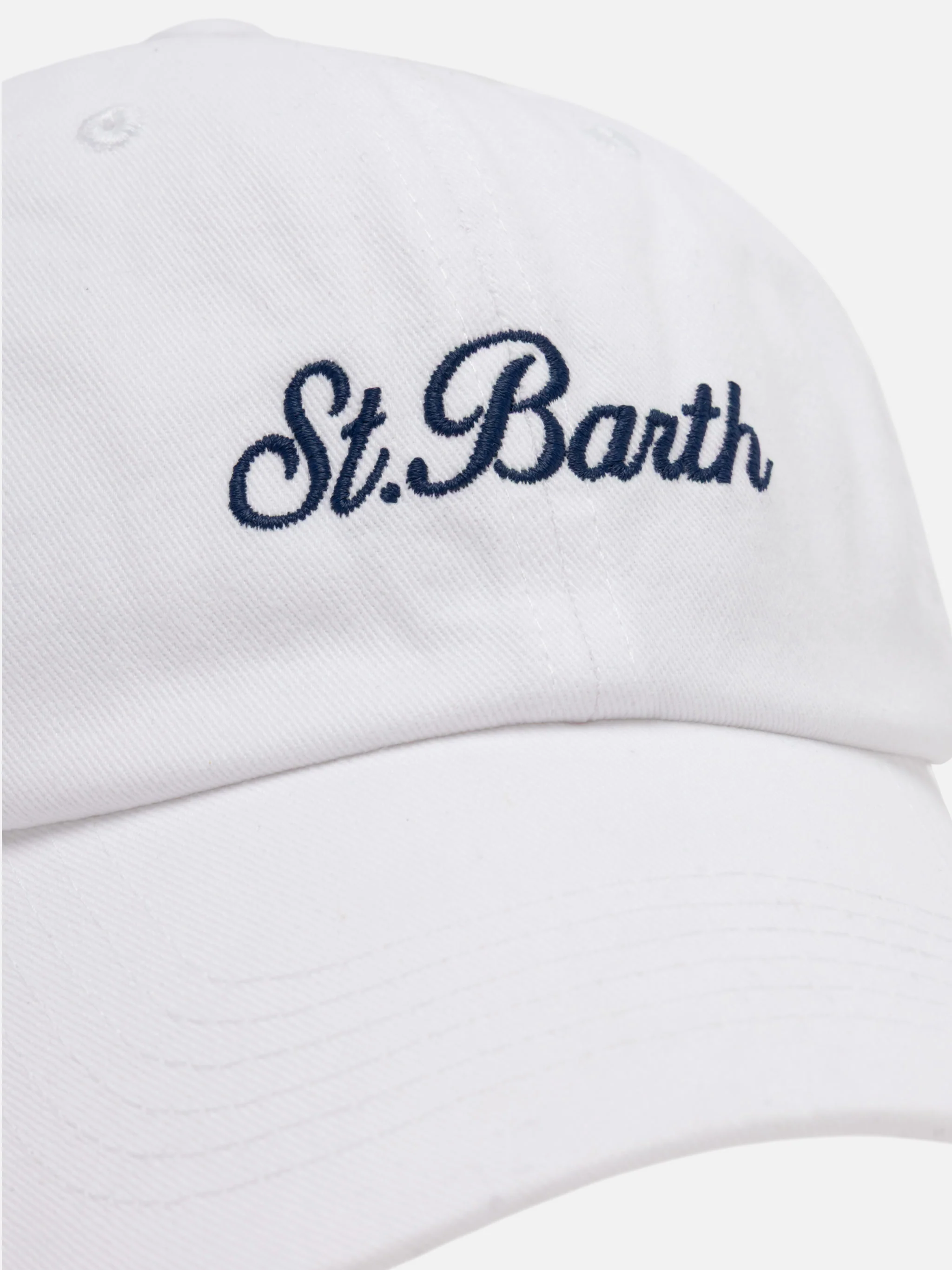 Cappellino Davis in denim bianco con ricamo Saint Barth - Image 2