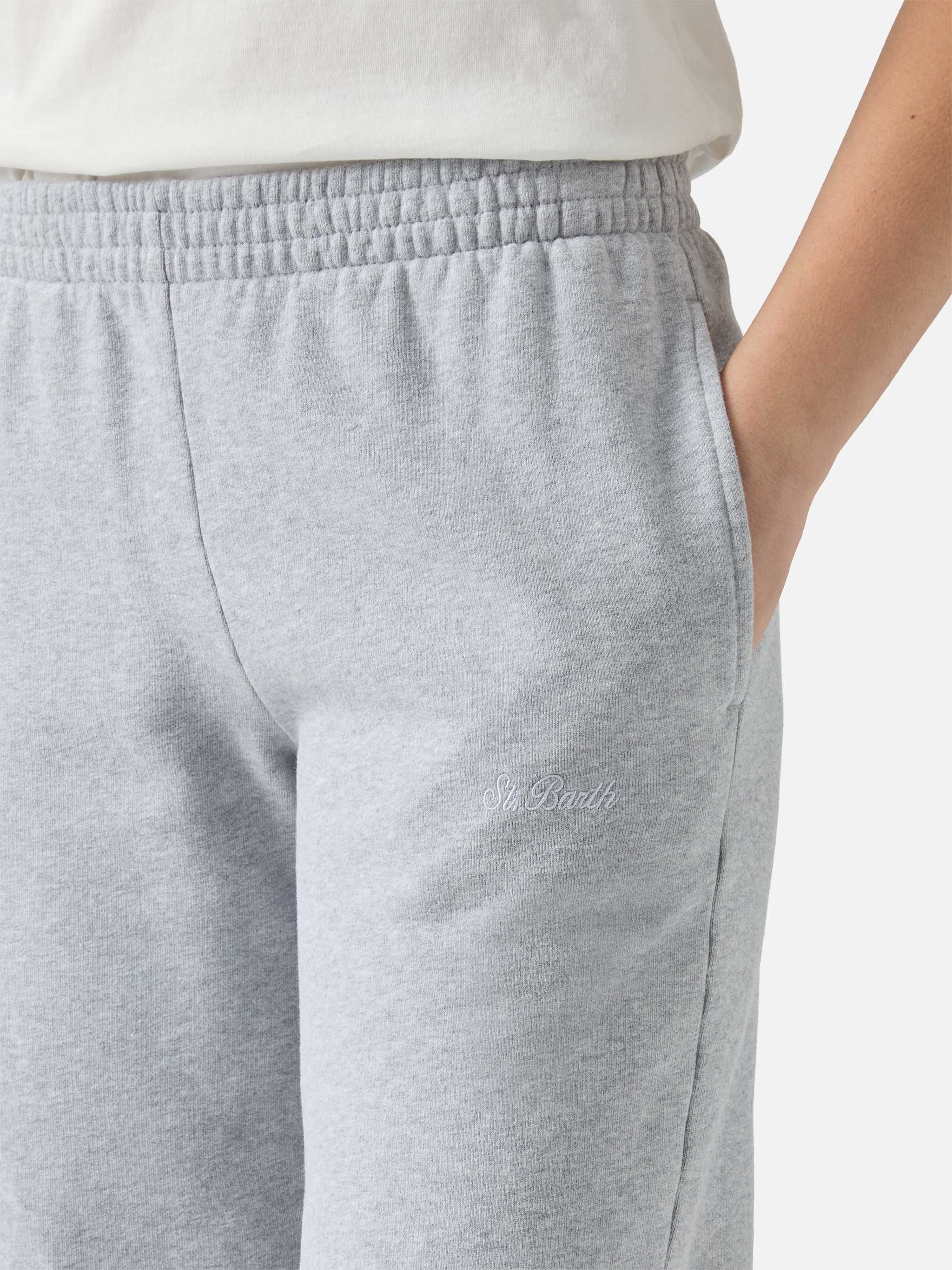 Joggers fondo dritto Deena grigio melange - Image 2