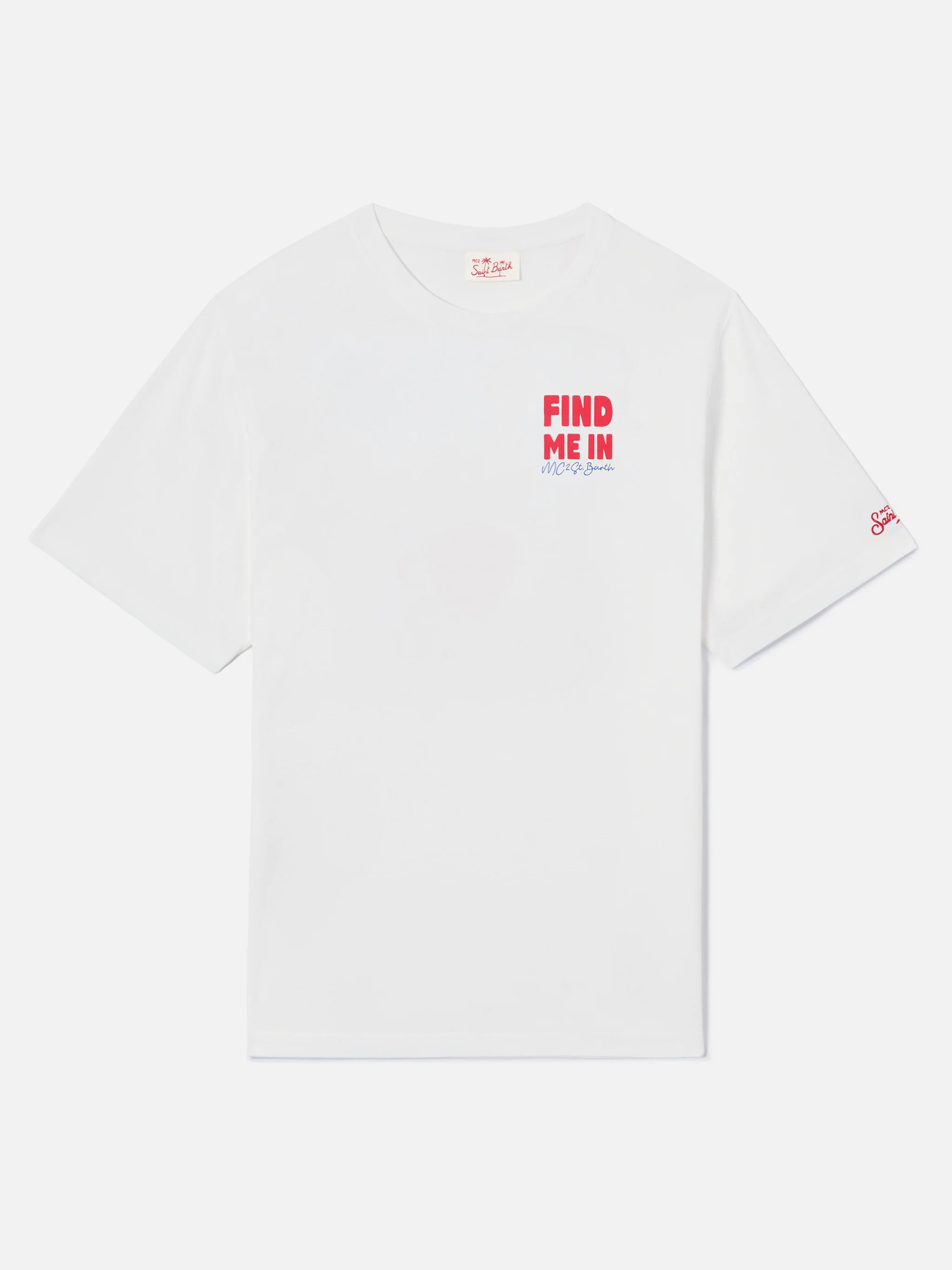 T-shirt Delmar con stampa Find Me On Vacation e maxi grafica sul retro - Image 5