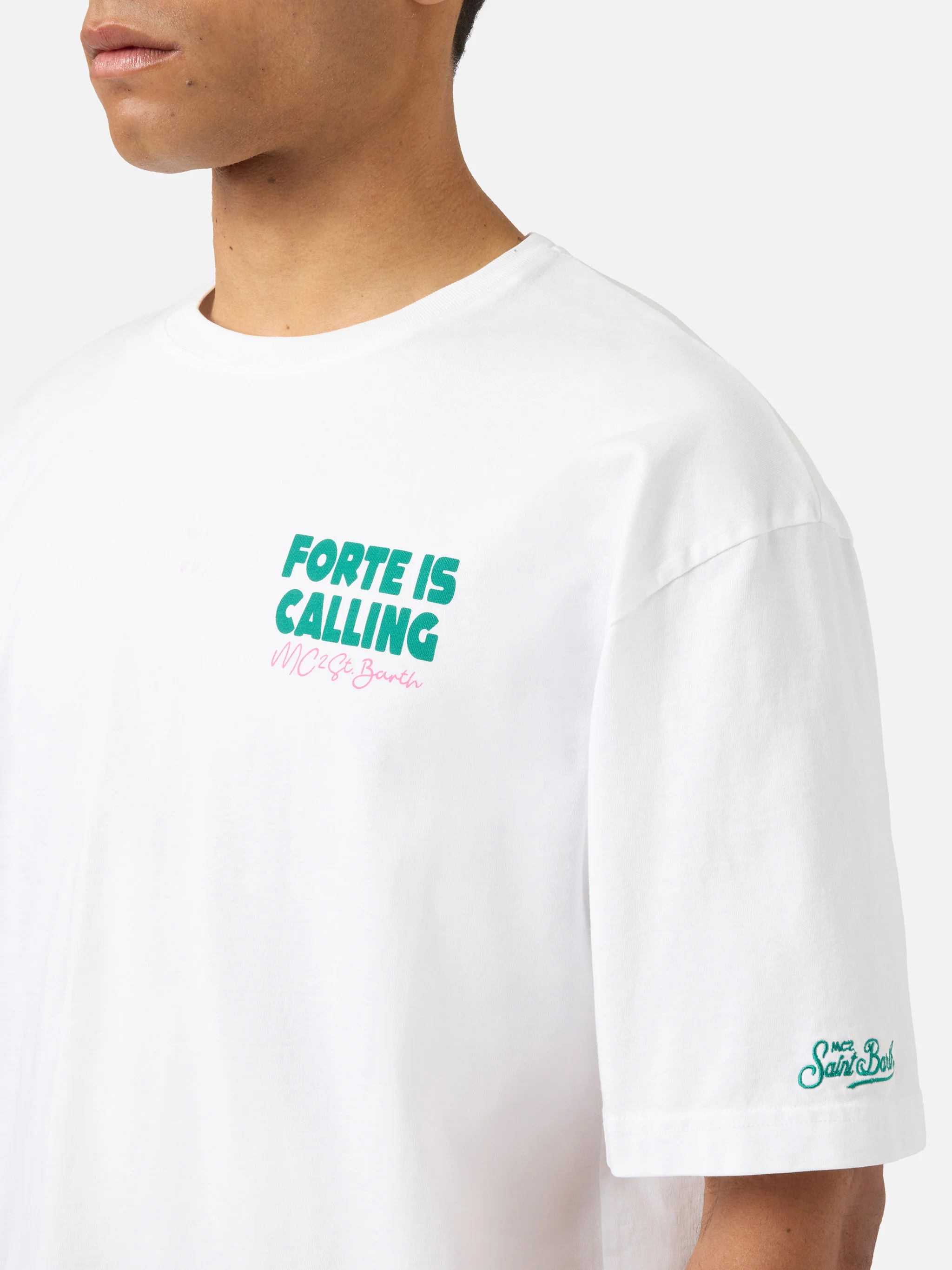 T-shirt Delmar con stampa Forte Is Calling e maxi grafica sul retro - Image 2