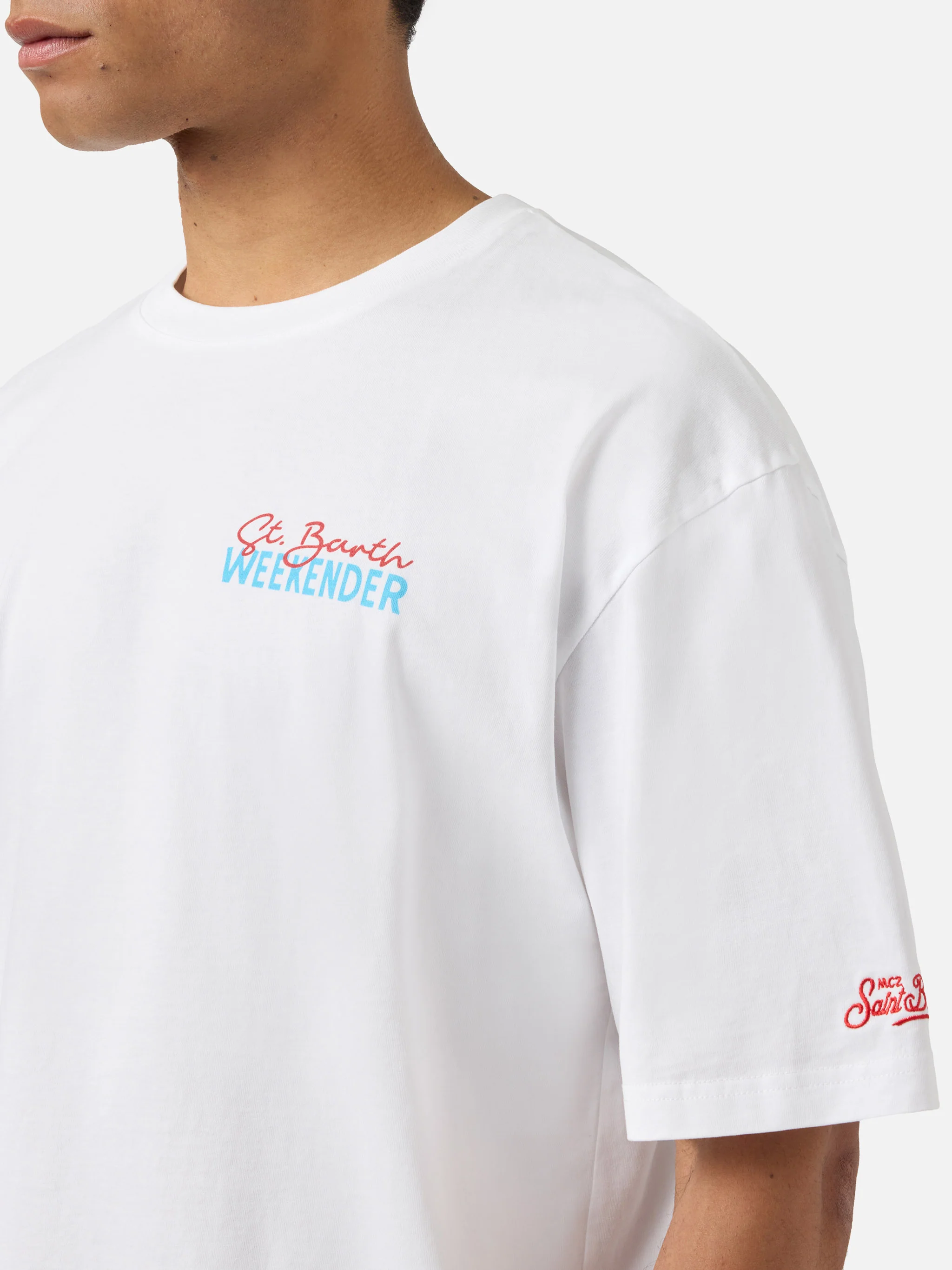 T-shirt Delmar con stampa St. Barth Weekender e maxi grafica sul retro - Image 2