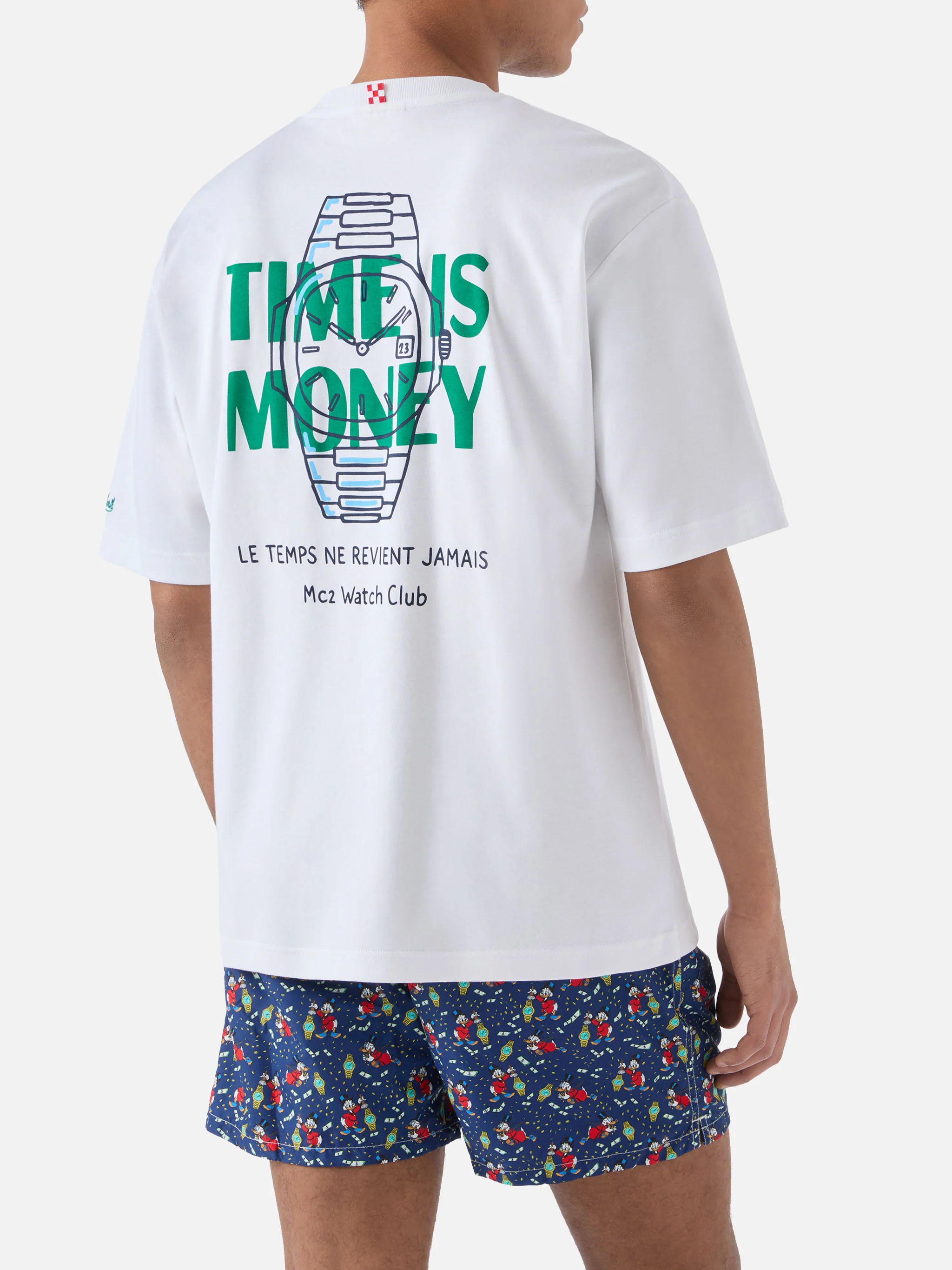 T-shirt Delmar con stampa Time Is Money e maxi grafica sul retro - Image 4
