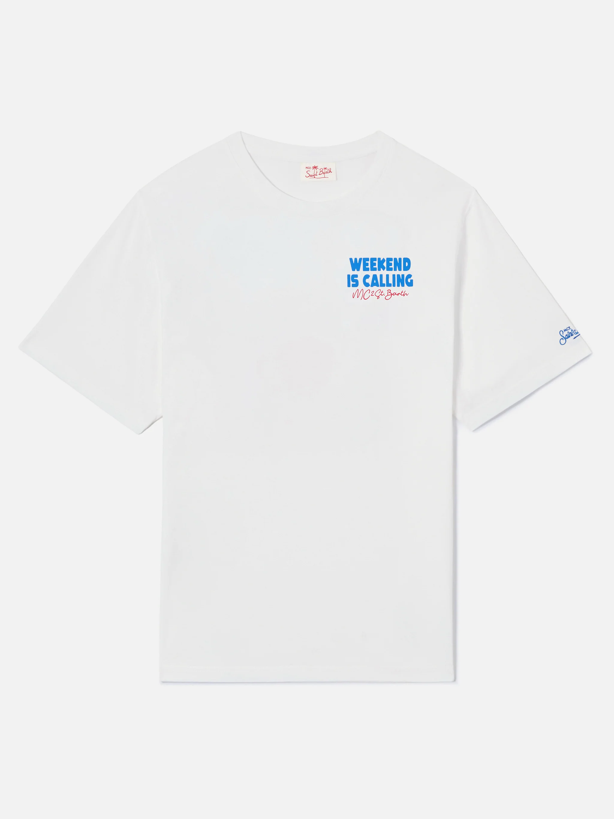 T-shirt Delmar con stampa Weekend Is Calling e maxi grafica sul retro - Image 5