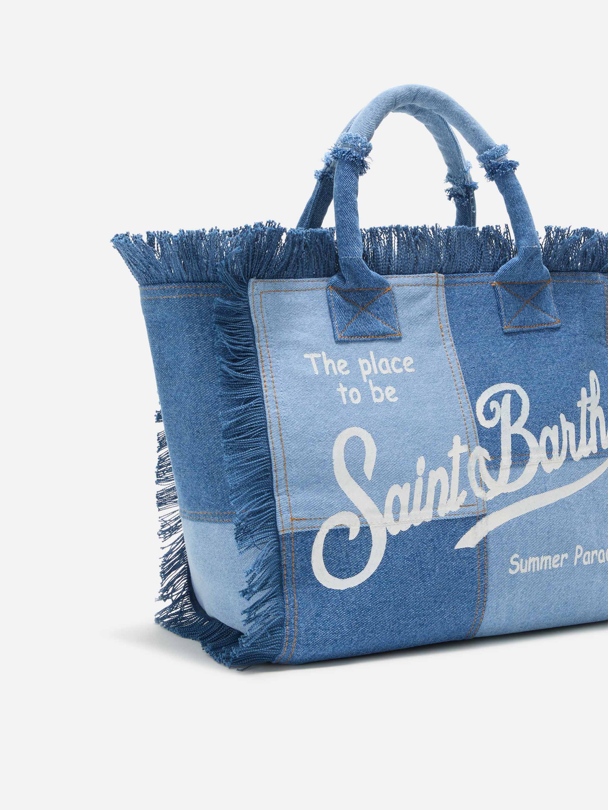 Borsa Vanity regular in denim patchwork - Image 3