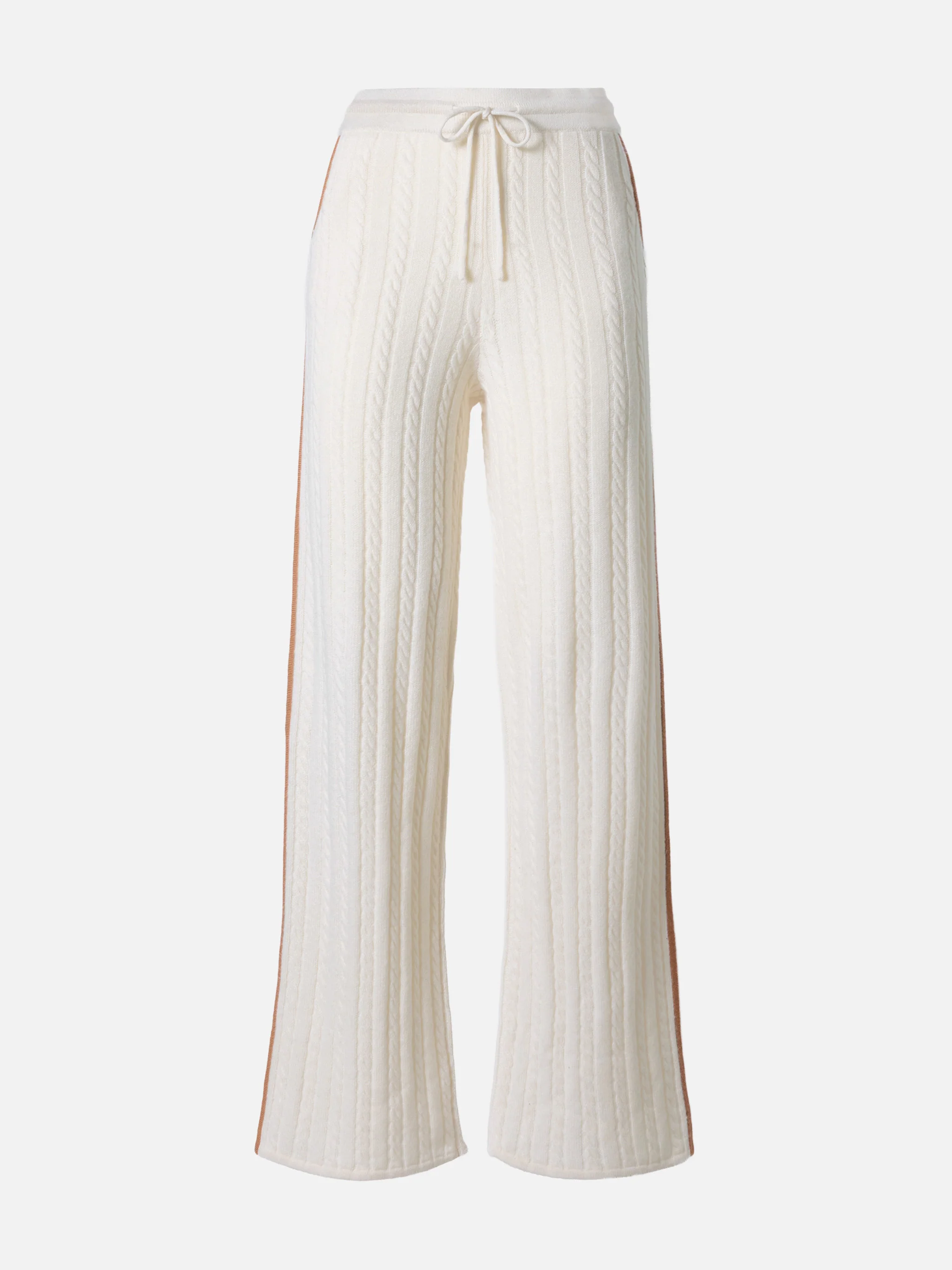 Pantaloni a trecce Dinard in lana bianco con ricamo St. Barth - Image 5