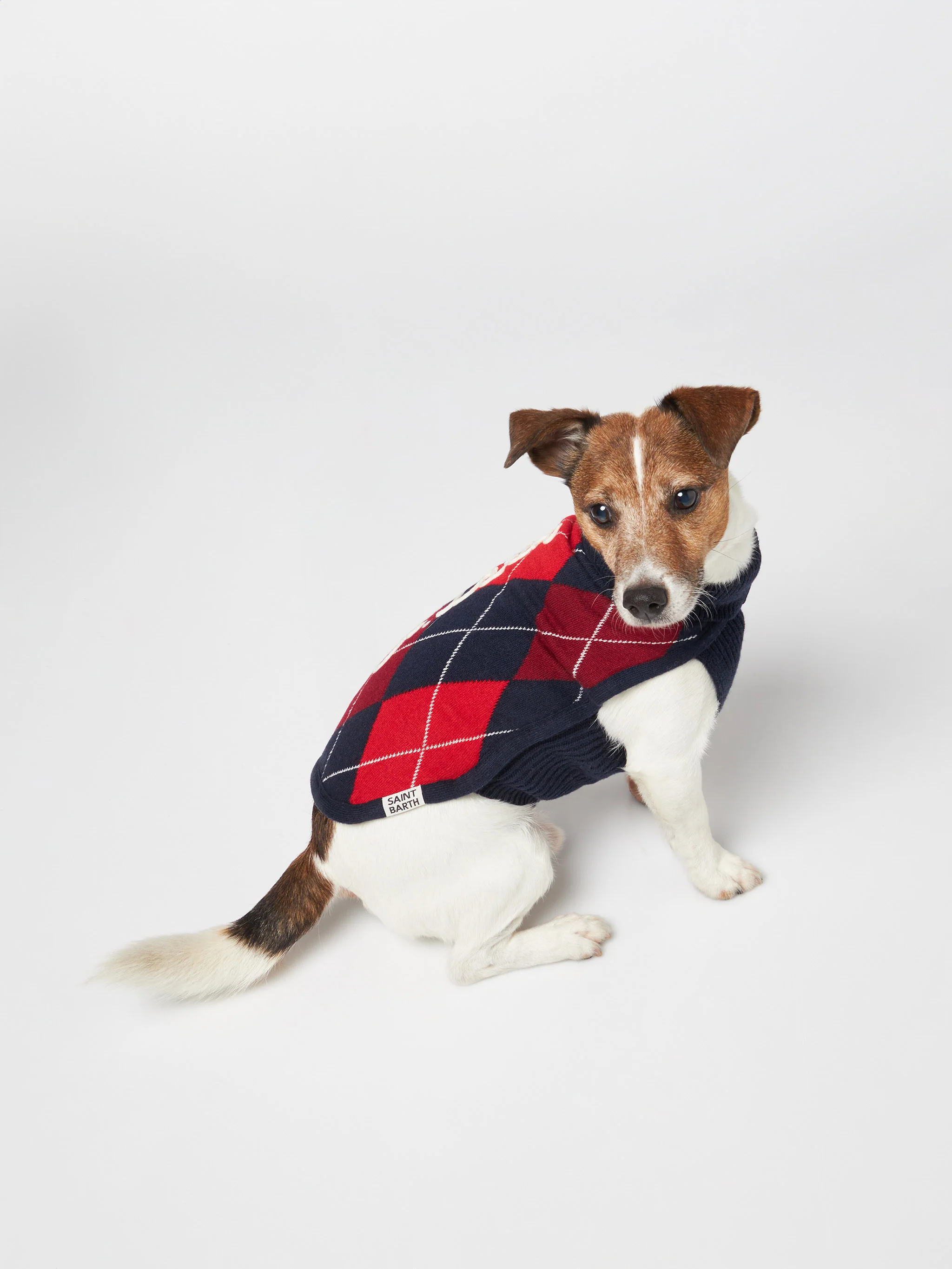 Maglioncino per cani con stampa Argyle - Image 3