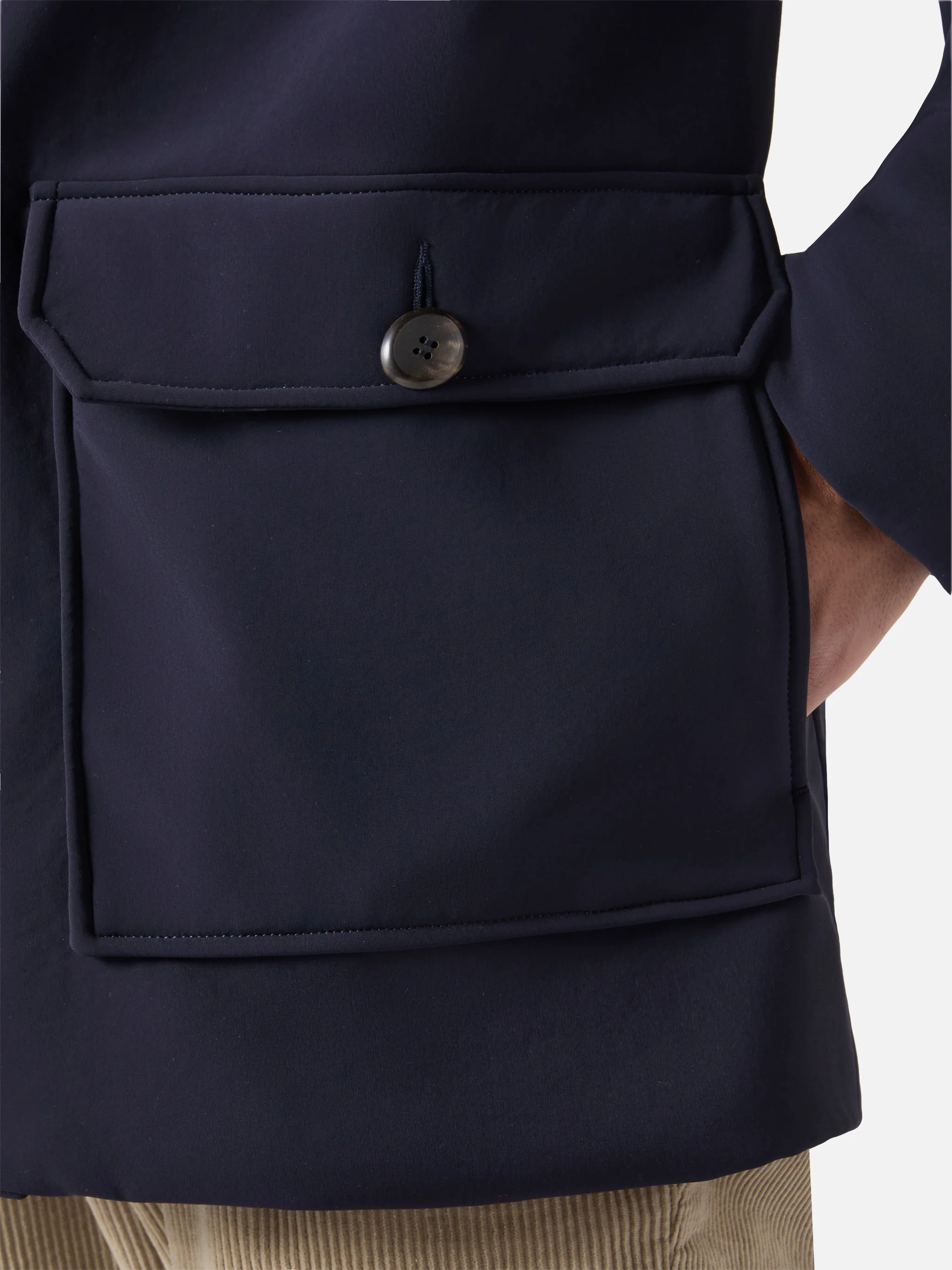 Cappotto con cappuccio Duke blu navy - Image 5