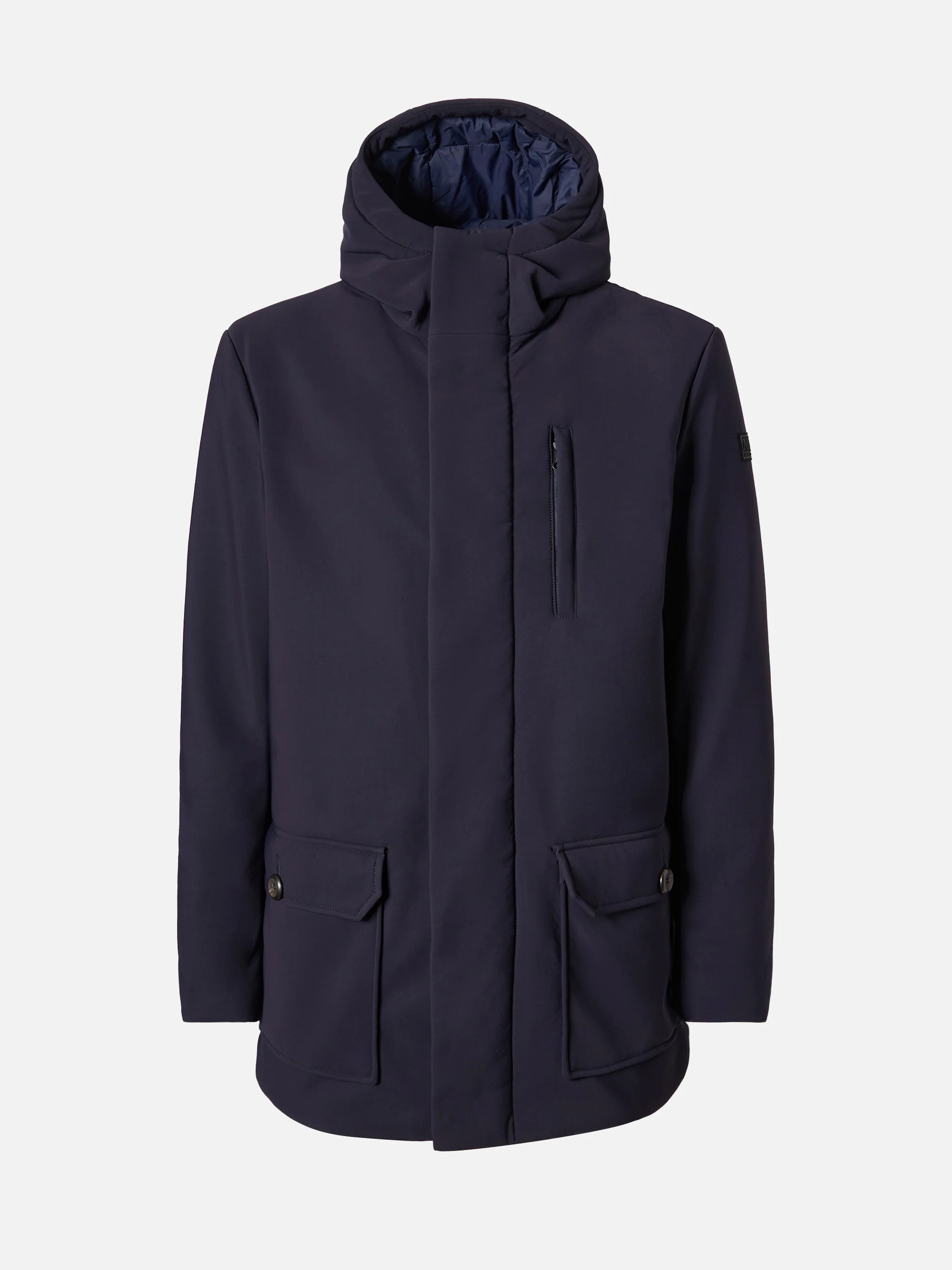 Cappotto con cappuccio Duke blu navy - Image 6