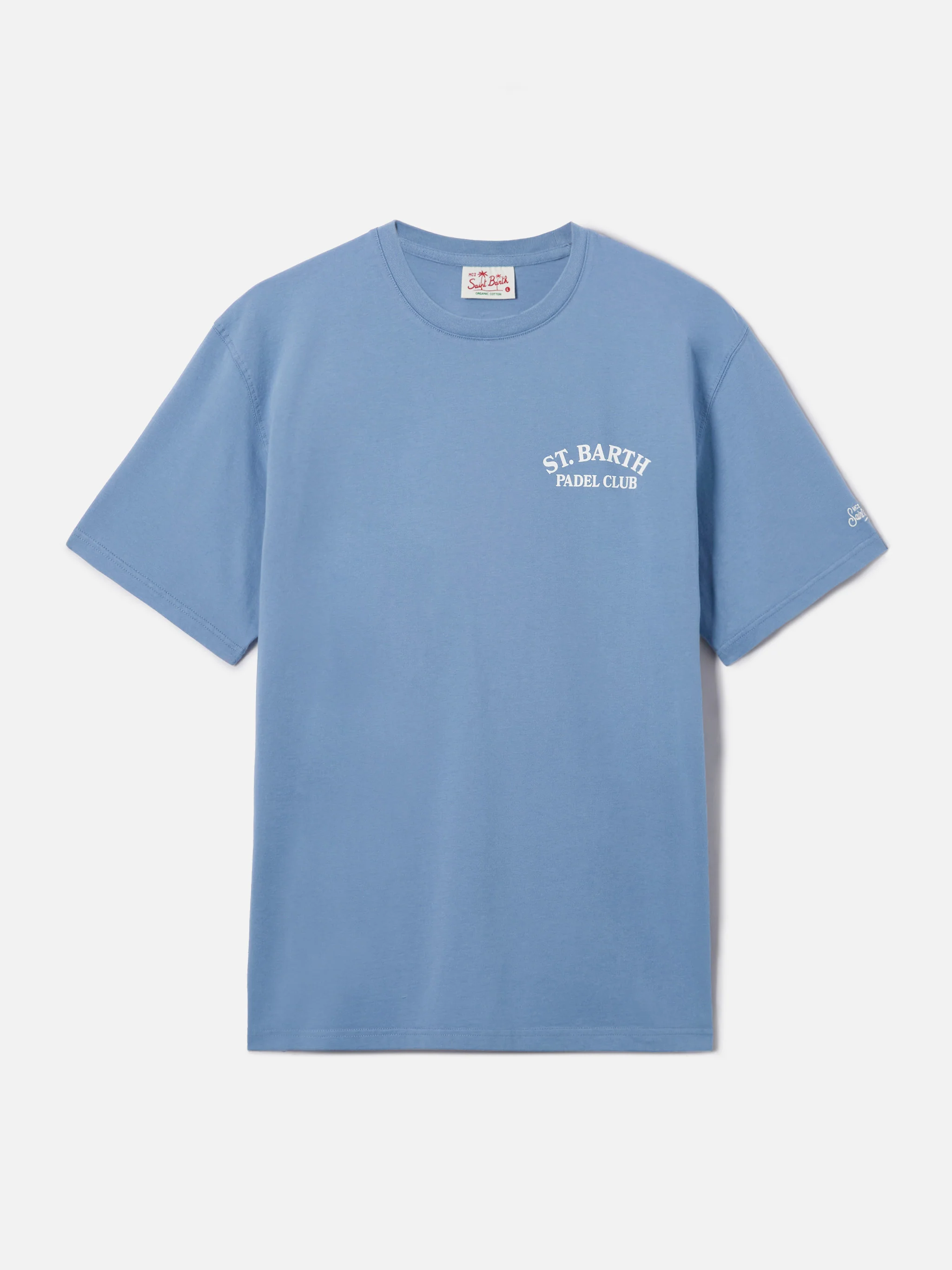 T-shirt Portland azzurra con illustrazione St. Barth Padel Club - Image 5