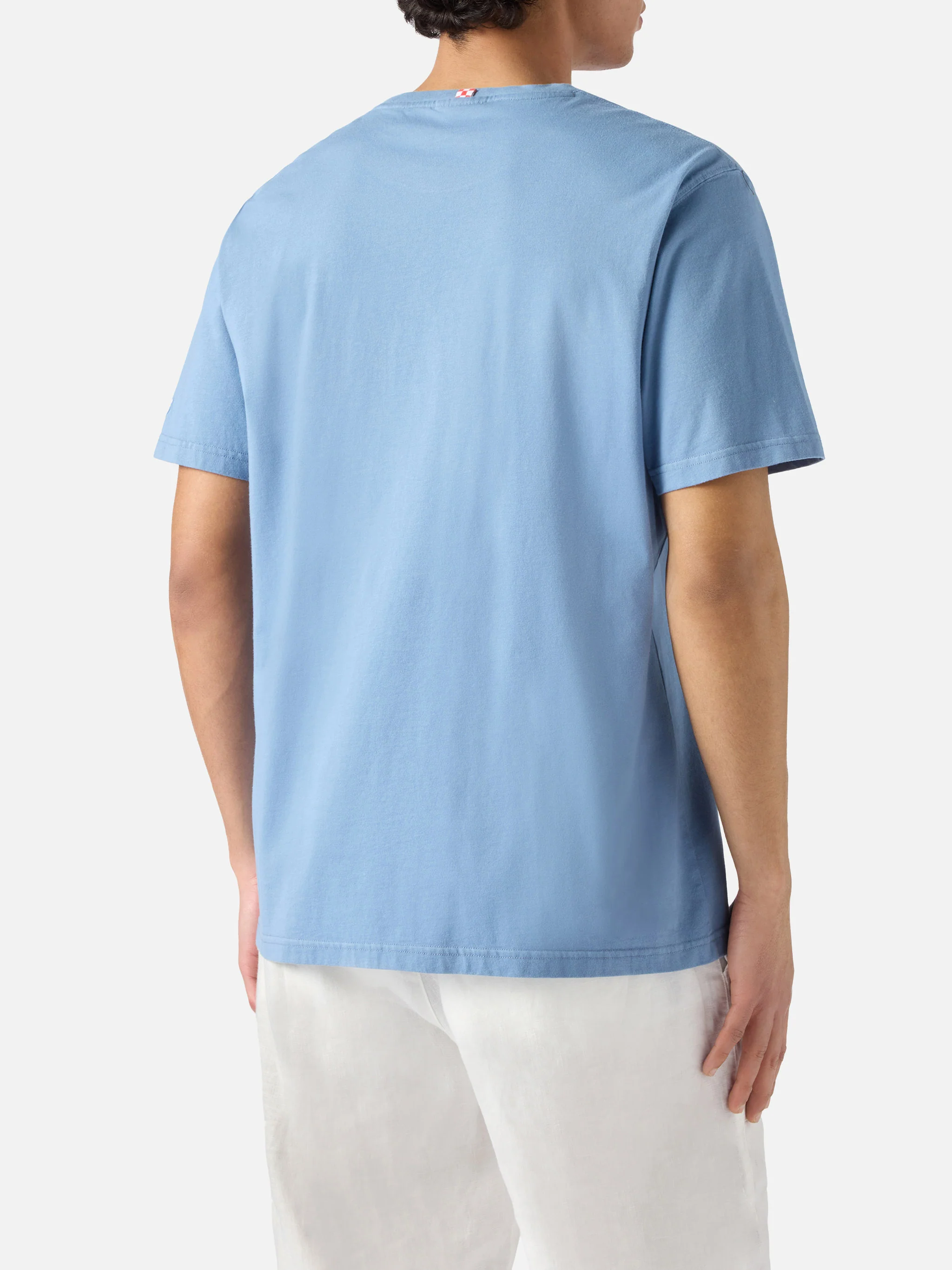 T-shirt Portofino azzurro polvere con ricamo All I Need Is A G-in Class - Image 4