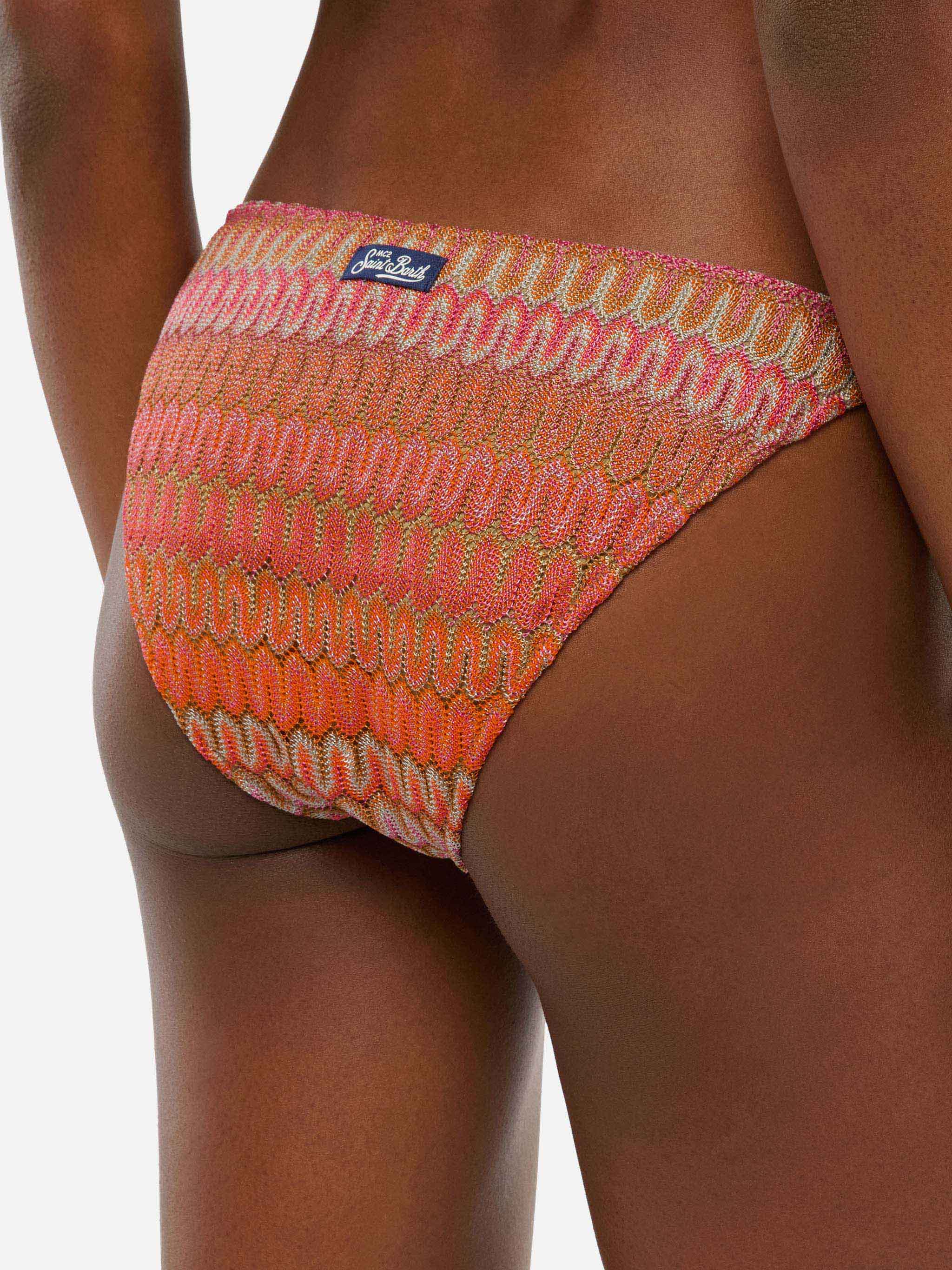 Slip mare Elea in tessuto raschel arancio - Image 2
