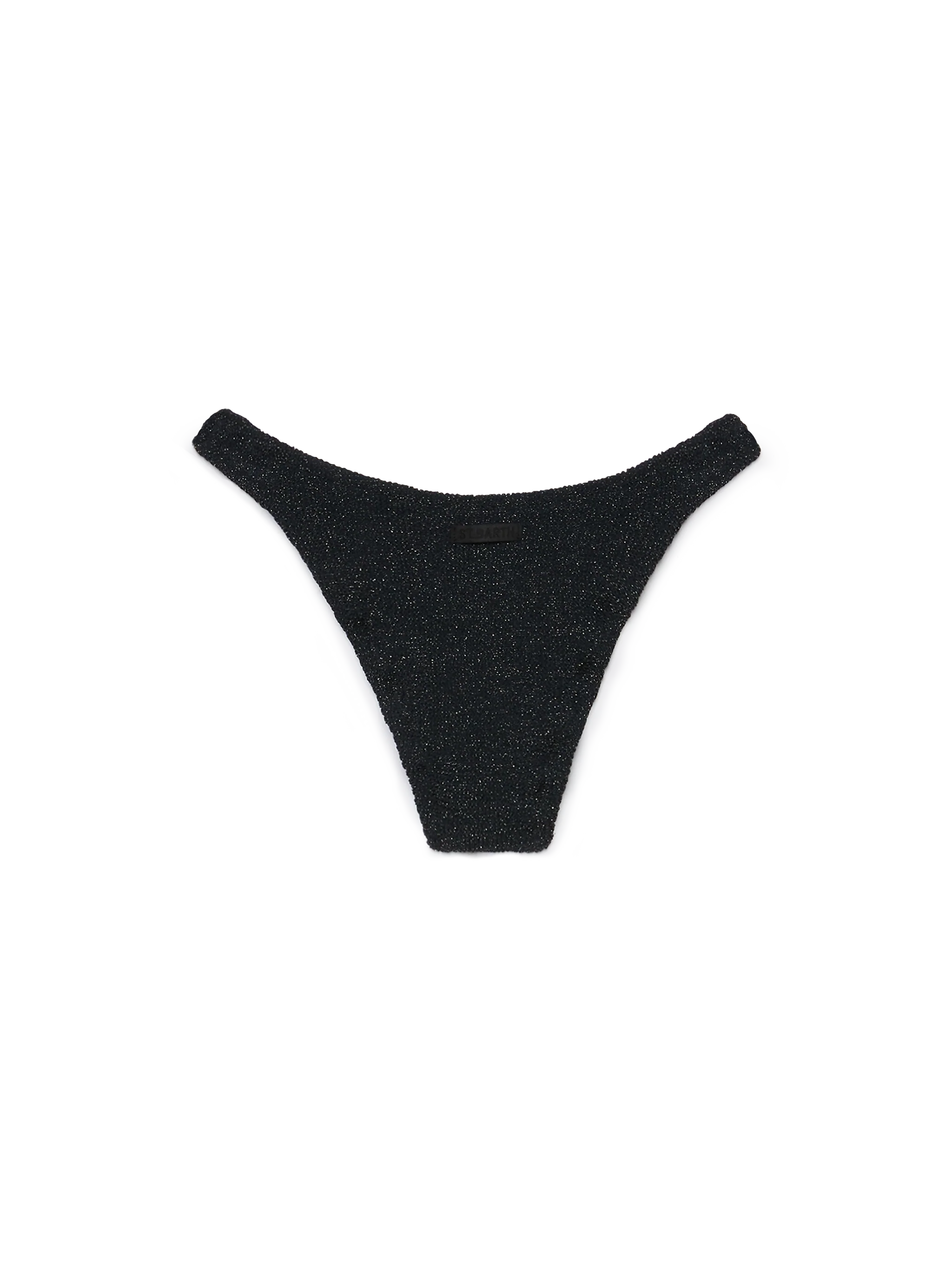 Elise slip mare classico in crinkle lurex nero - Image 2