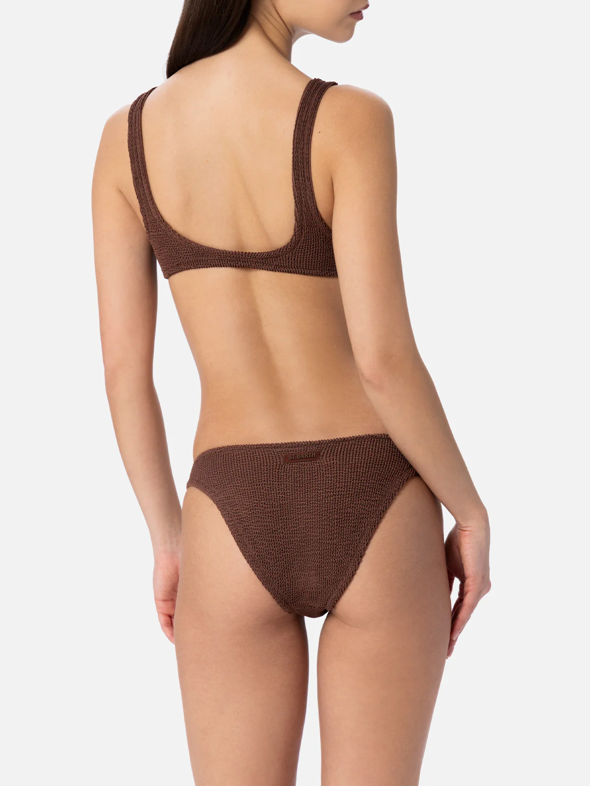 Elise slip mare classico in crinkle marrone - Image 3