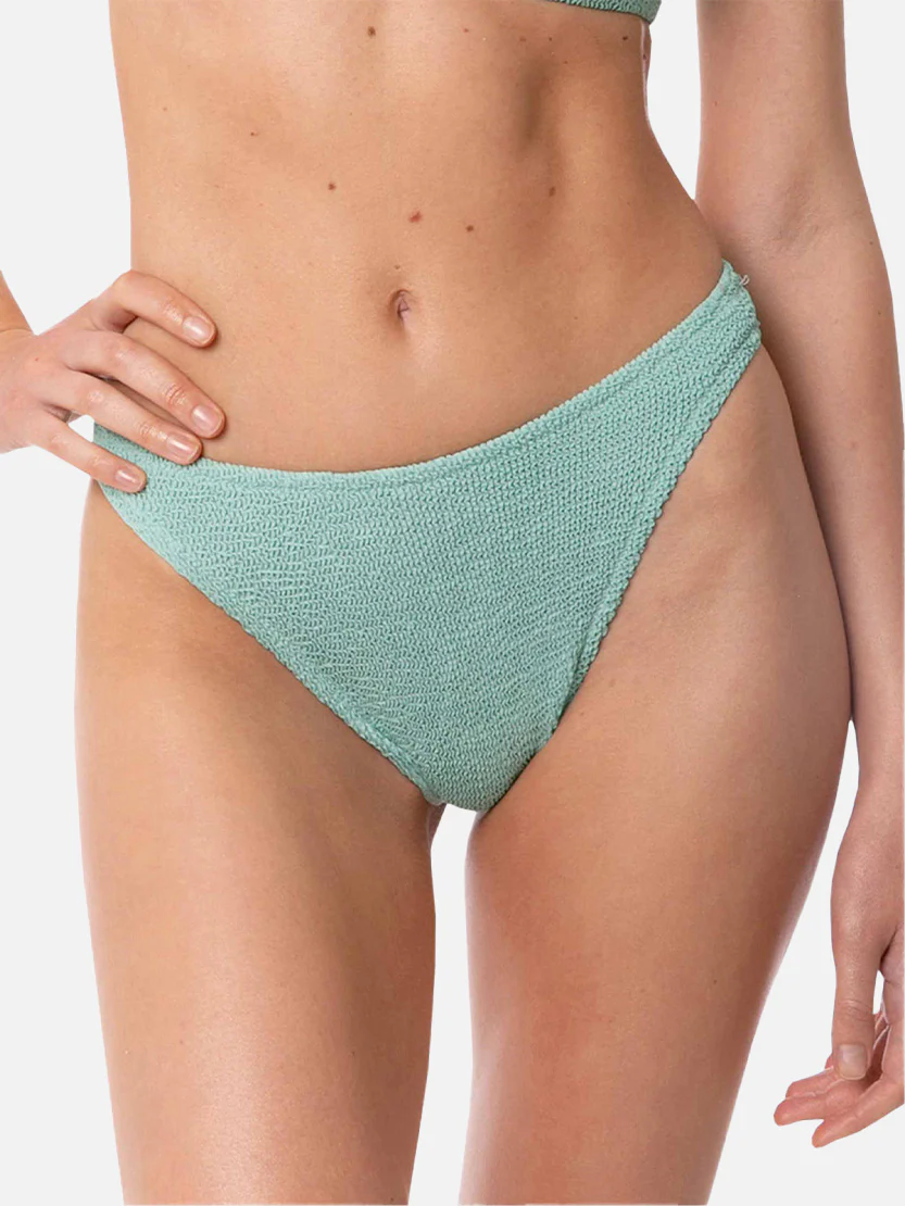 Elise slip mare classico in crinkle verde salvia - Image 2