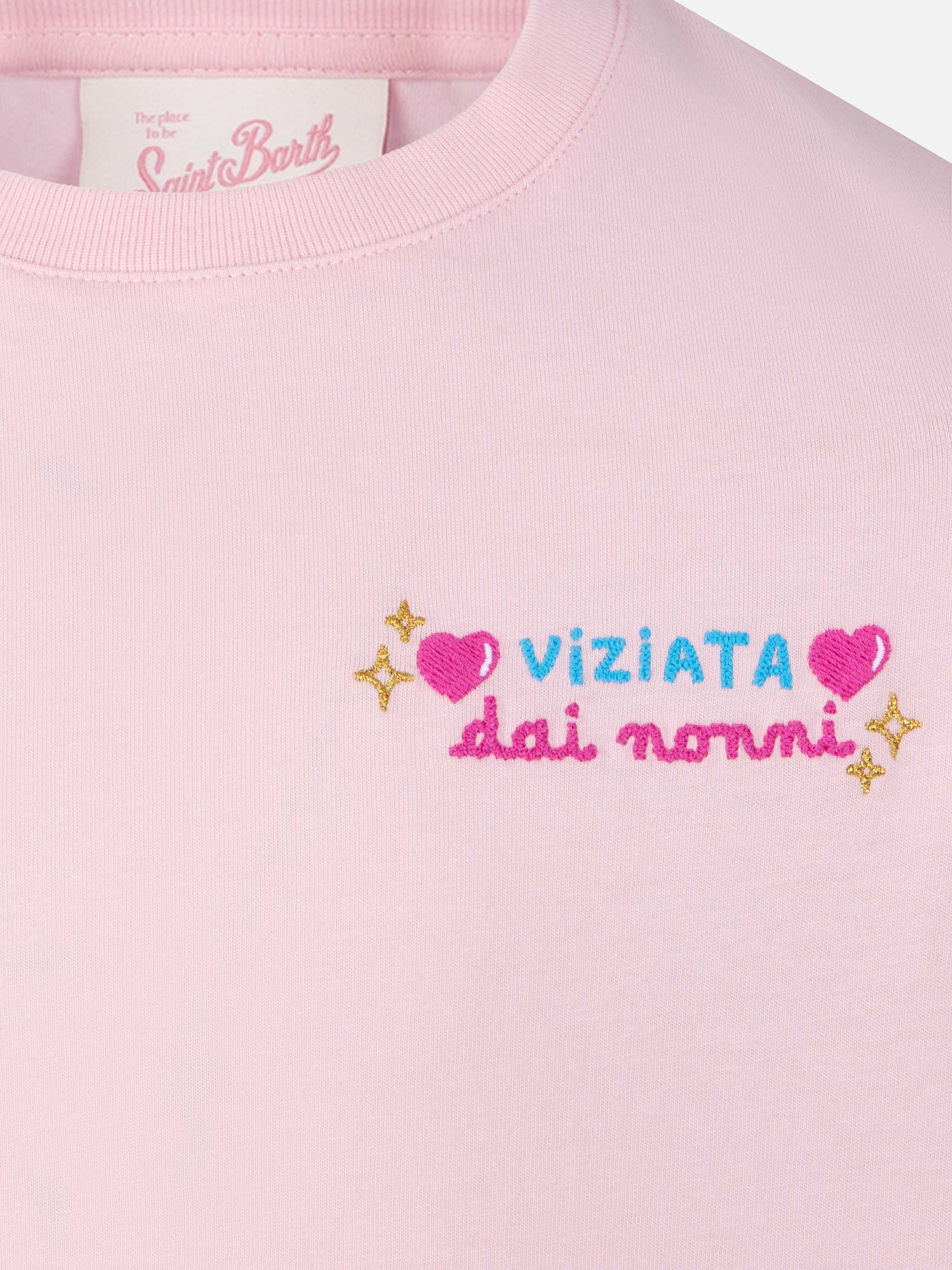 T-shirt Elly  in cotone con ricamo Vado dai Nonni - Image 2