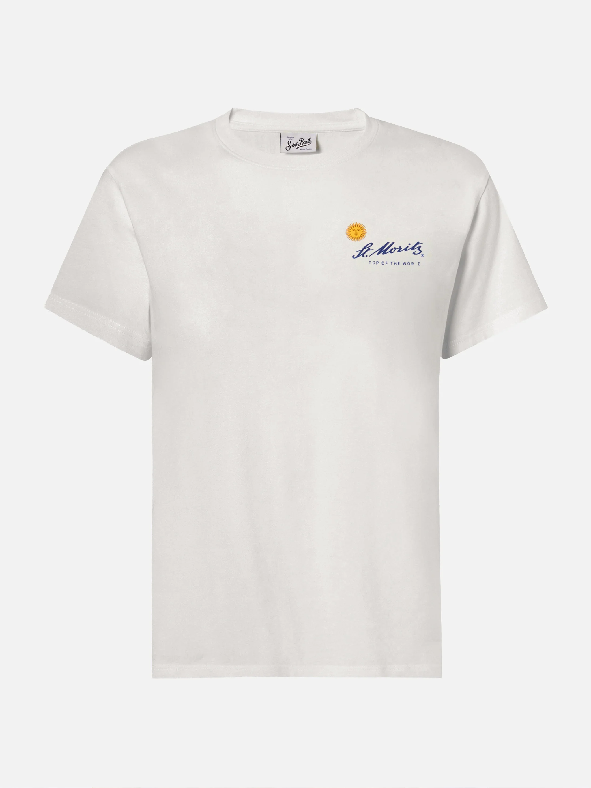 T-shirt Emilie in cotone bianco con stampa St. Moritz | ST. MORITZ TOP OF THE WORLD SPECIAL EDITION - Image 4