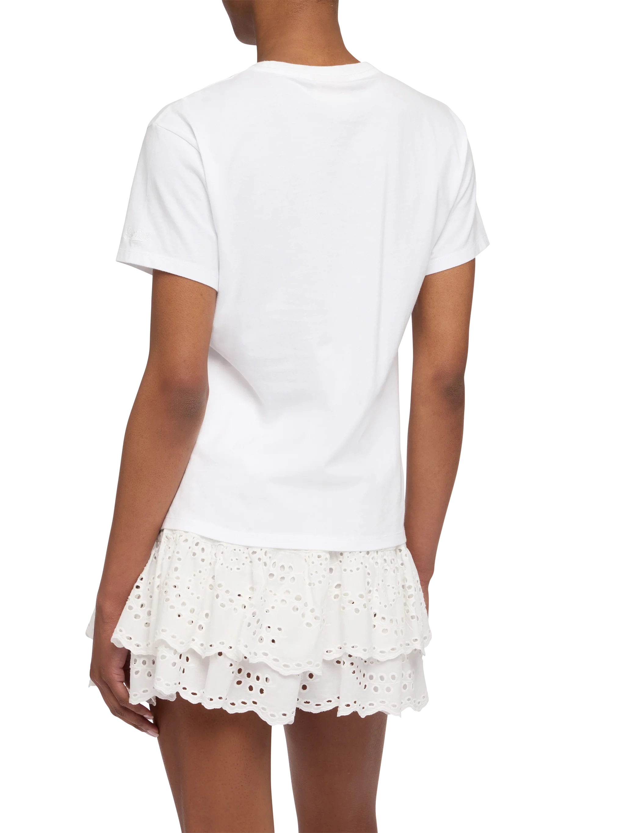 T-shirt Emilie in cotone con ricamo 50 nervosa 50 deliziosa - Image 3