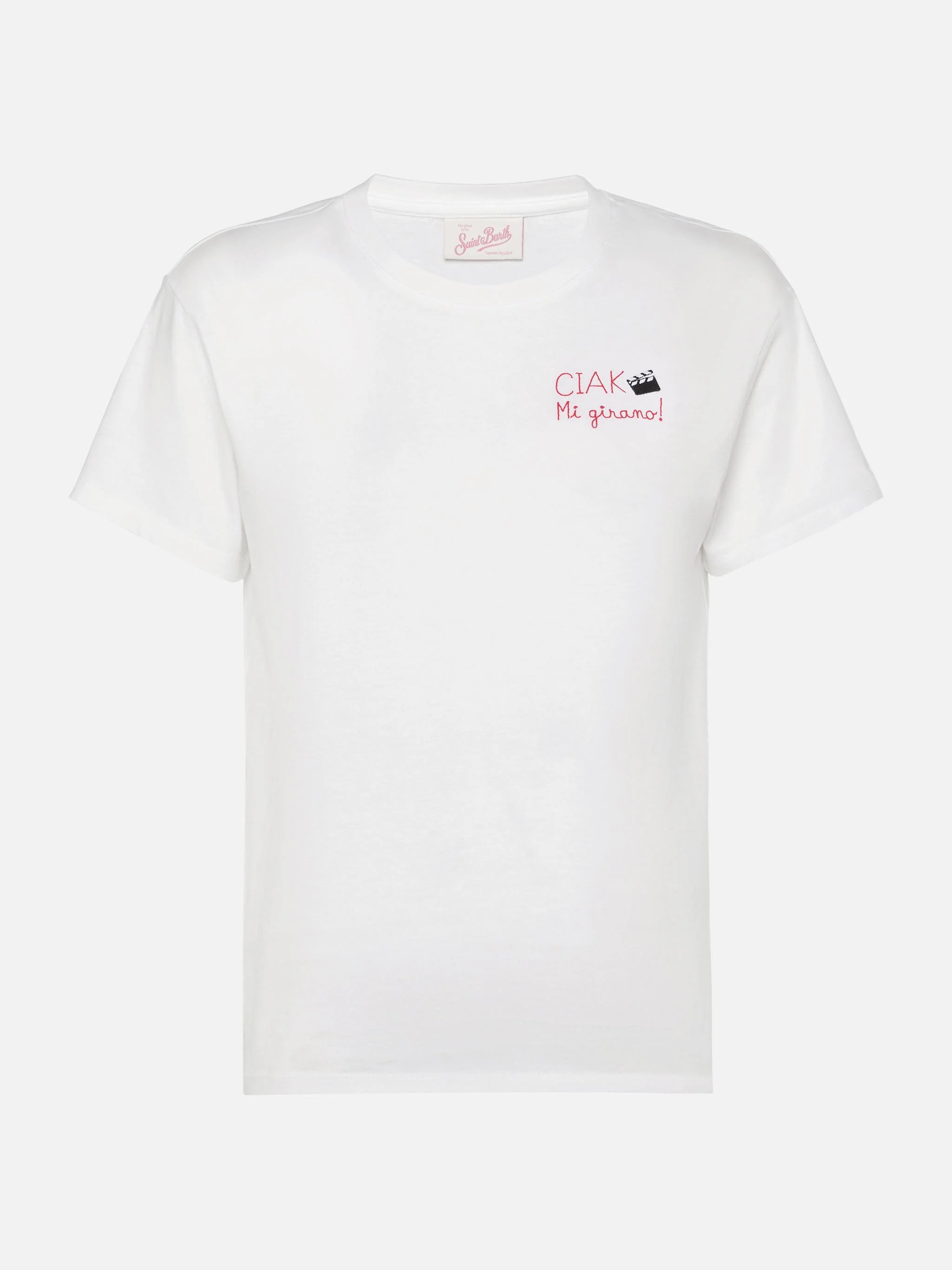 T-shirt Emilie in cotone con ricamo Ciak mi girano - Image 4