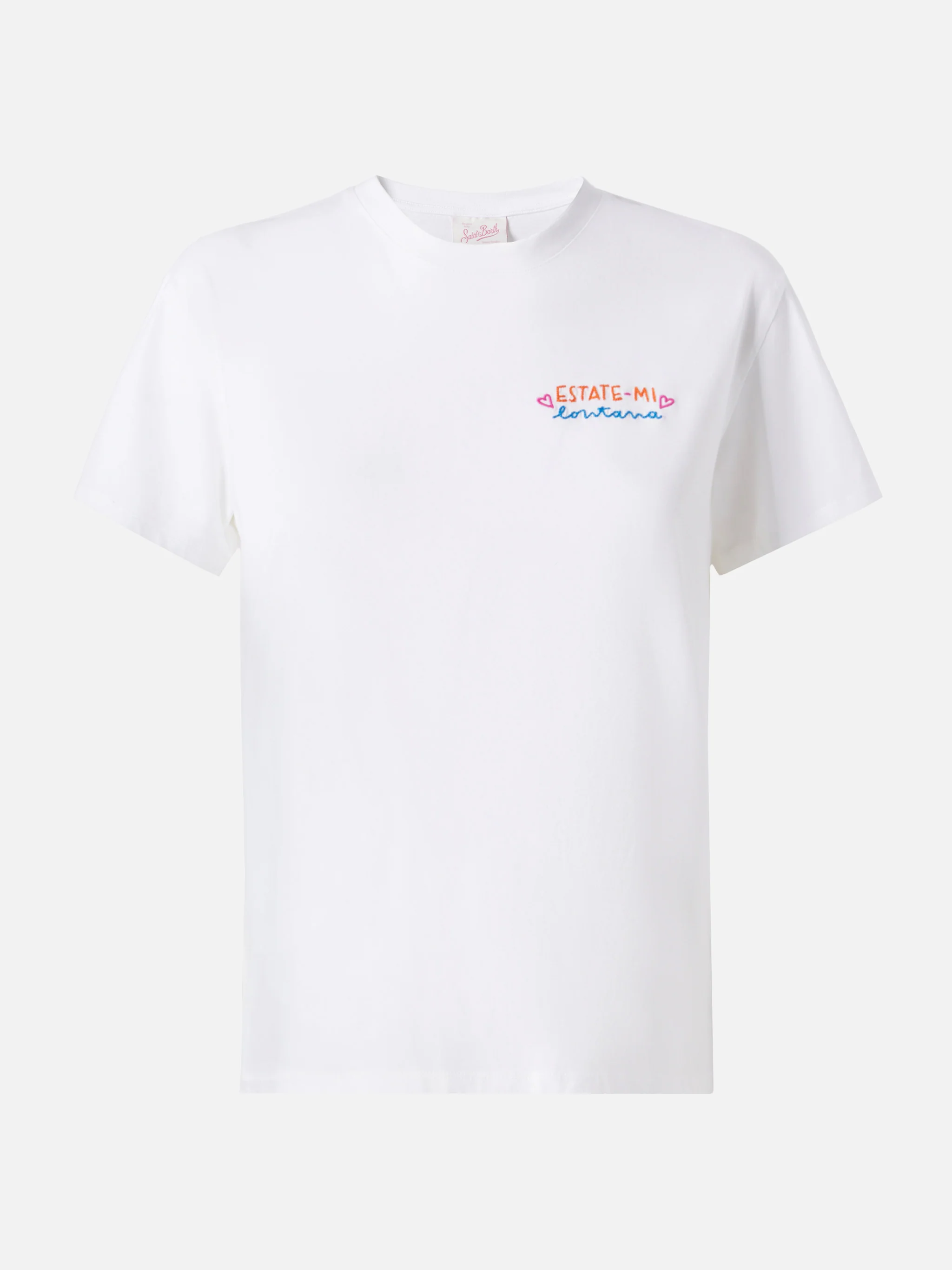 T-shirt Emilie in cotone con ricamo Estate-mi Lontana | INSULTI LUMINOSI SPECIAL EDITION - Image 4