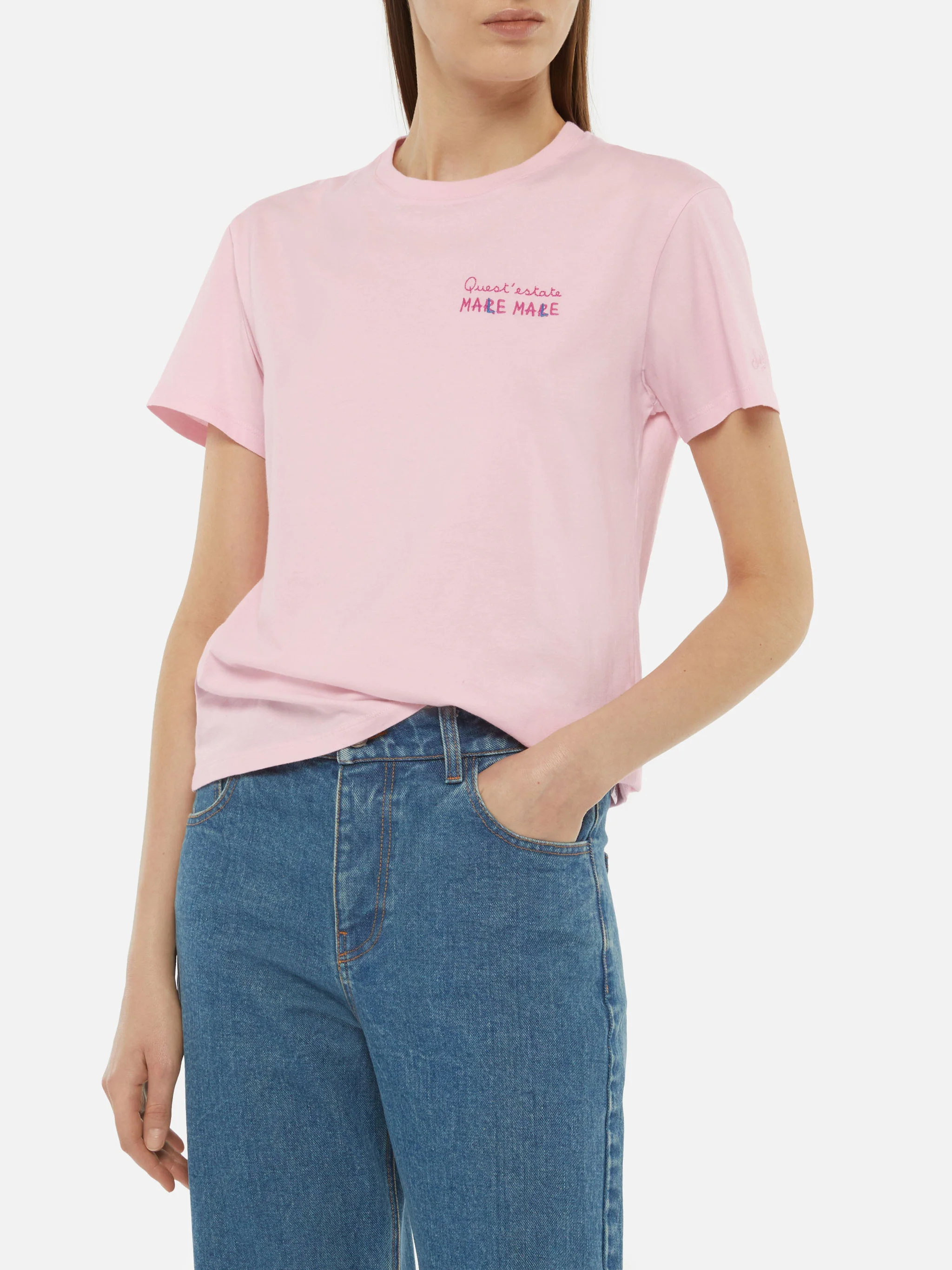 T-shirt Emilie in cotone con ricamo Mare Male - Image 2