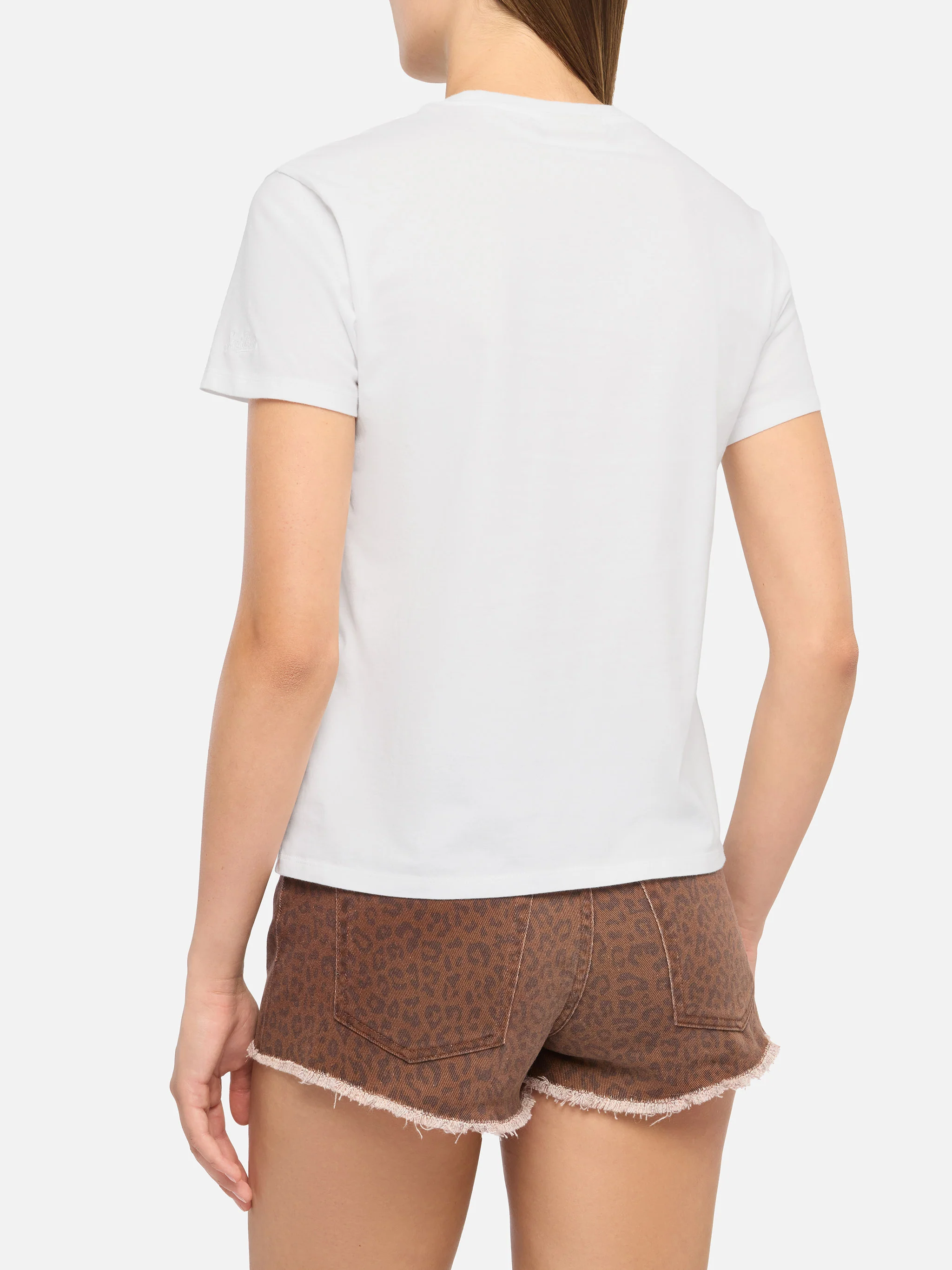 T-shirt Emilie in cotone con ricamo St. Barth habituè - Image 3