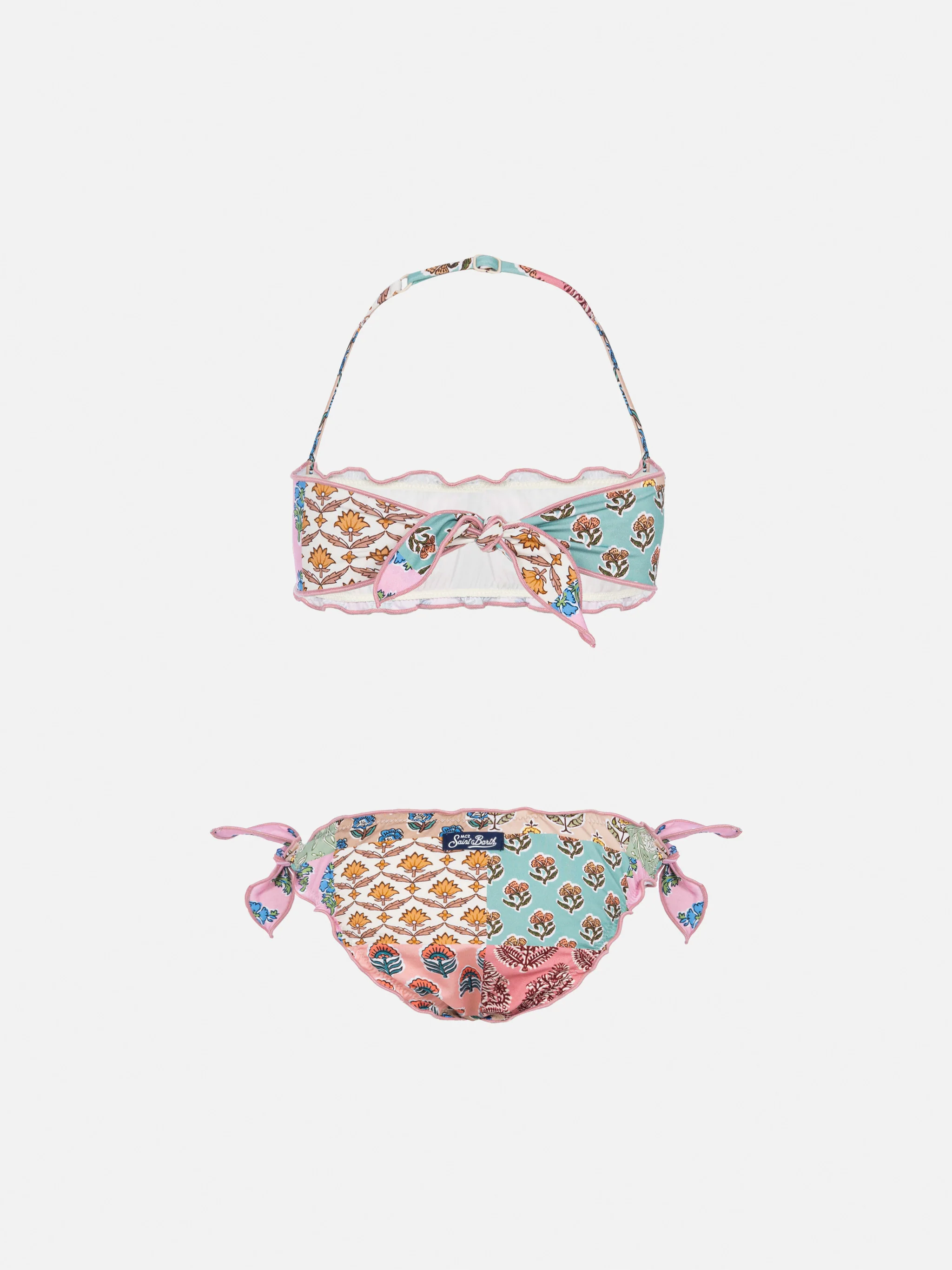 Bikini Emy a fascia classico con stampa flower patch - Image 2