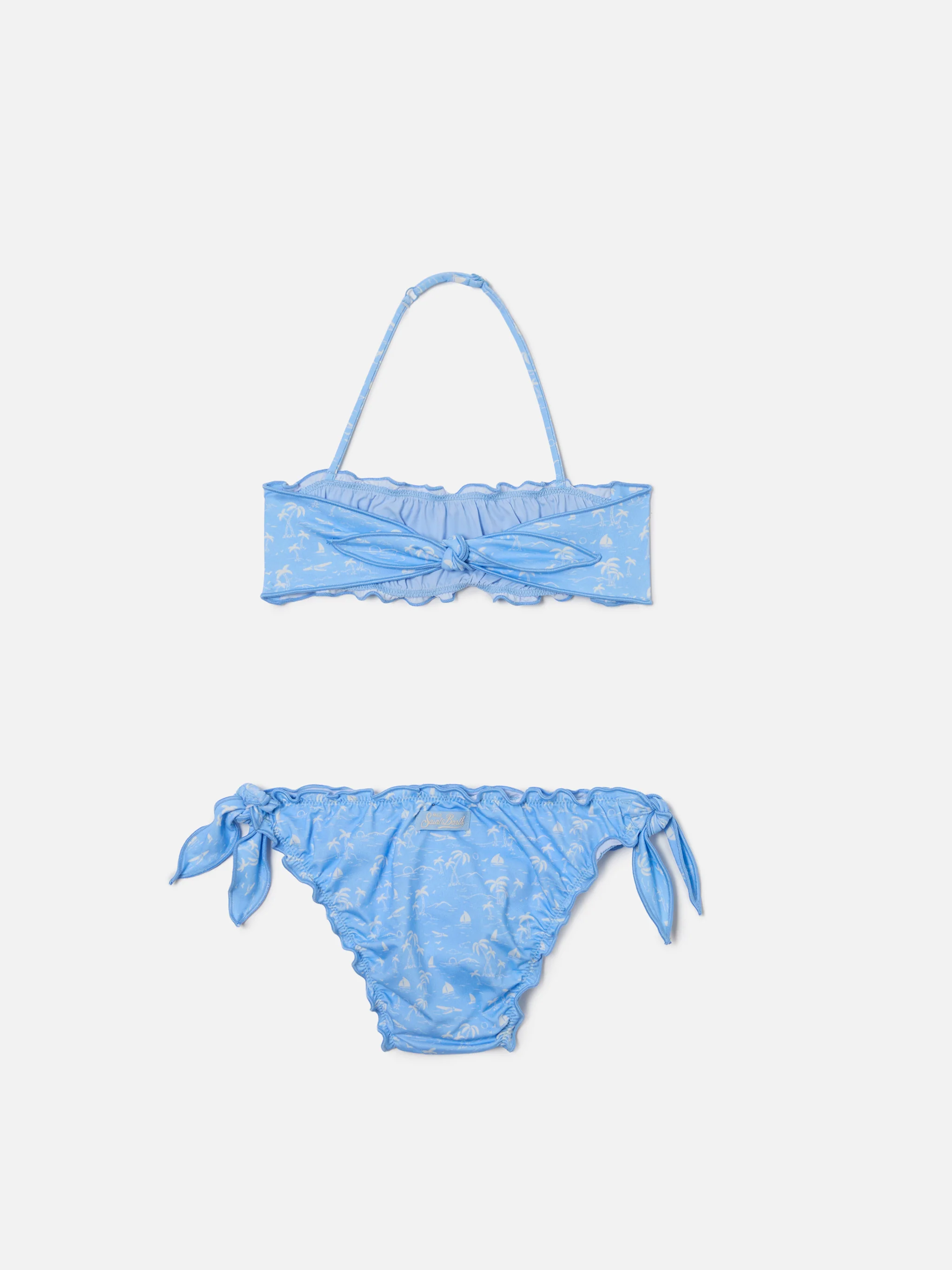 Bikini Emy azzurro con stampa tropicale all-over - Image 2