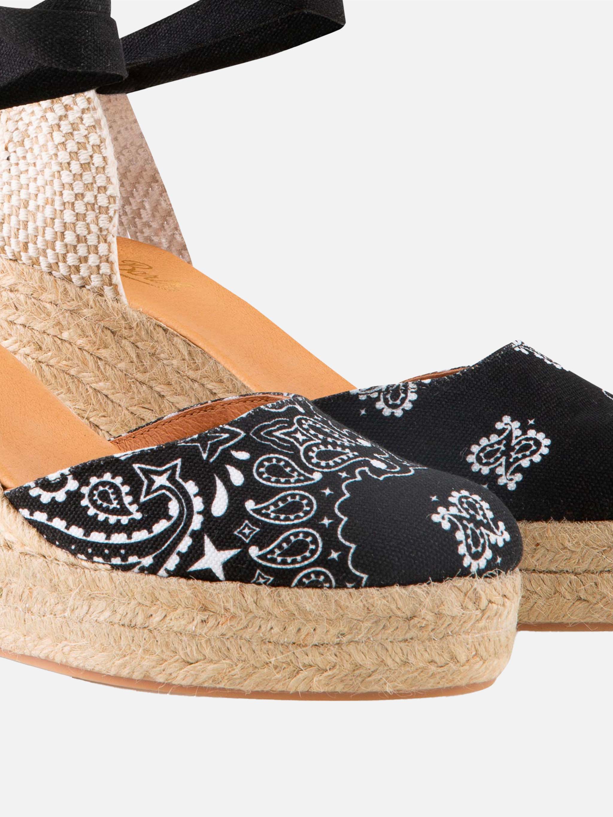 Espadrillas con zeppa alta e laccio alla caviglia - Image 2