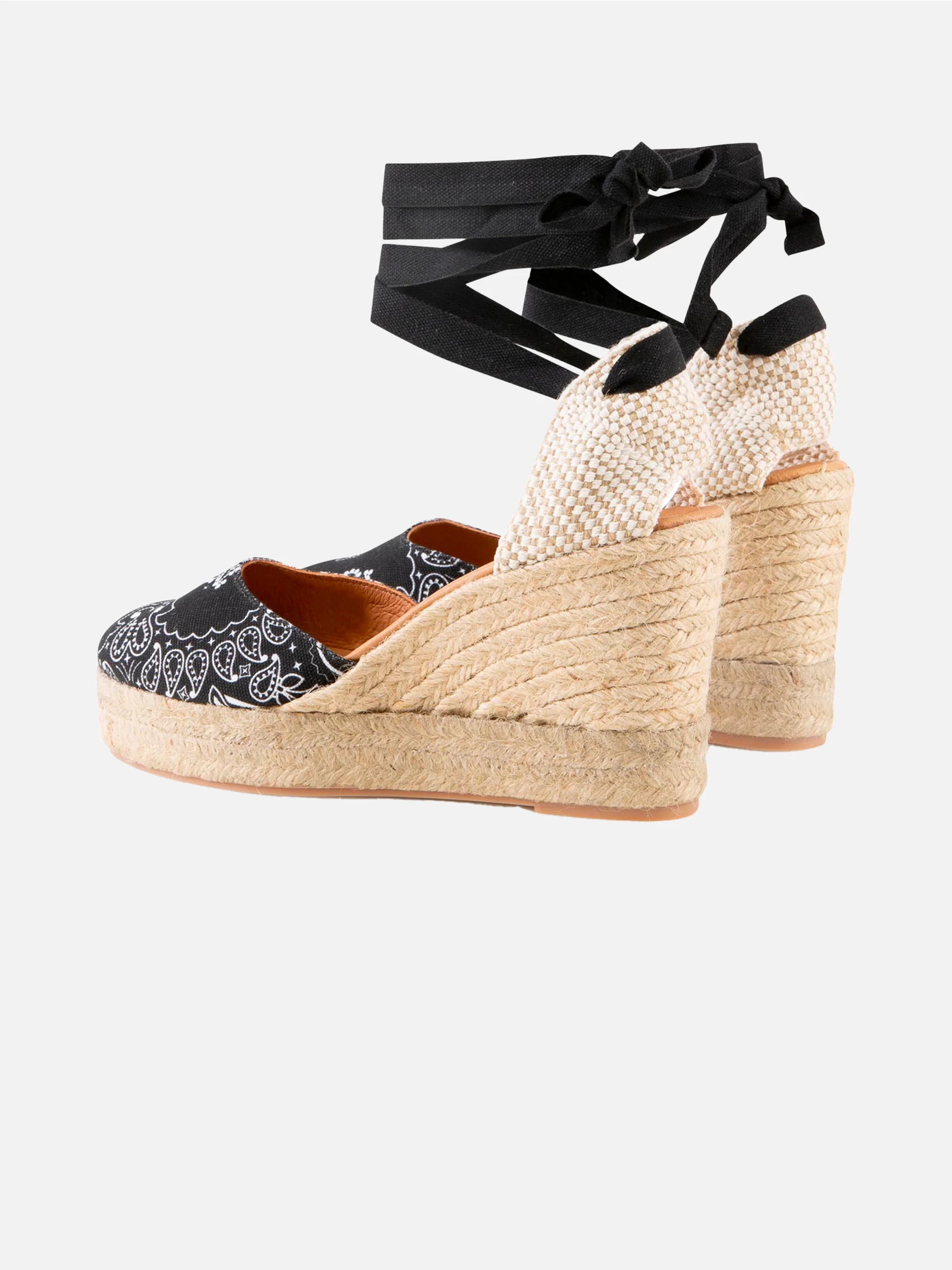Espadrillas con zeppa alta e laccio alla caviglia - Image 3