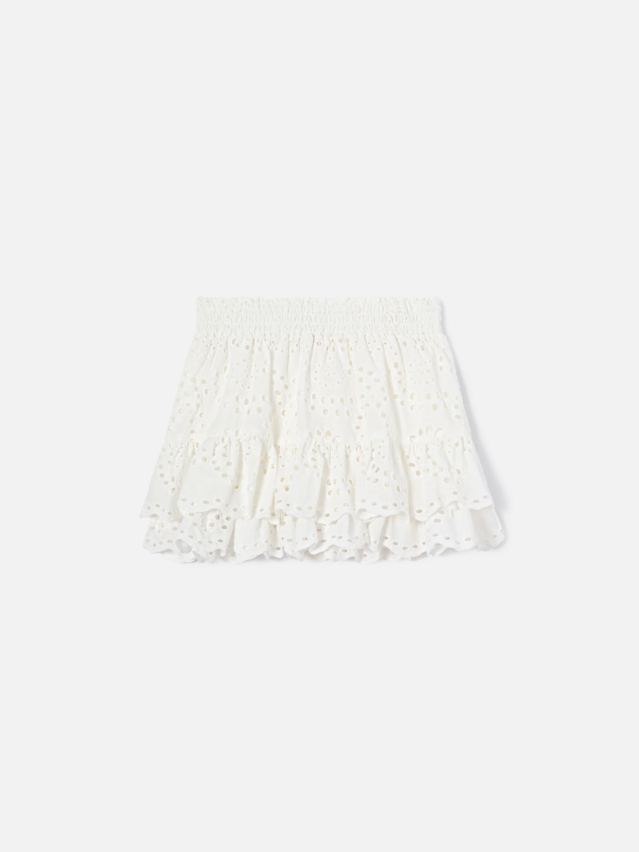Gonna Evissa Jr in sangallo bianco a due balze - Image 2
