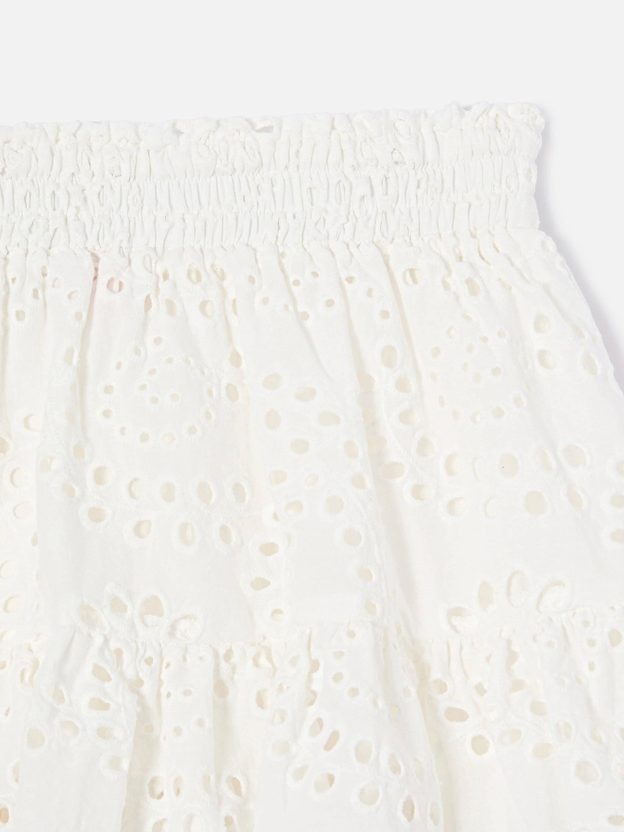 Gonna Evissa Jr in sangallo bianco a due balze - Image 3