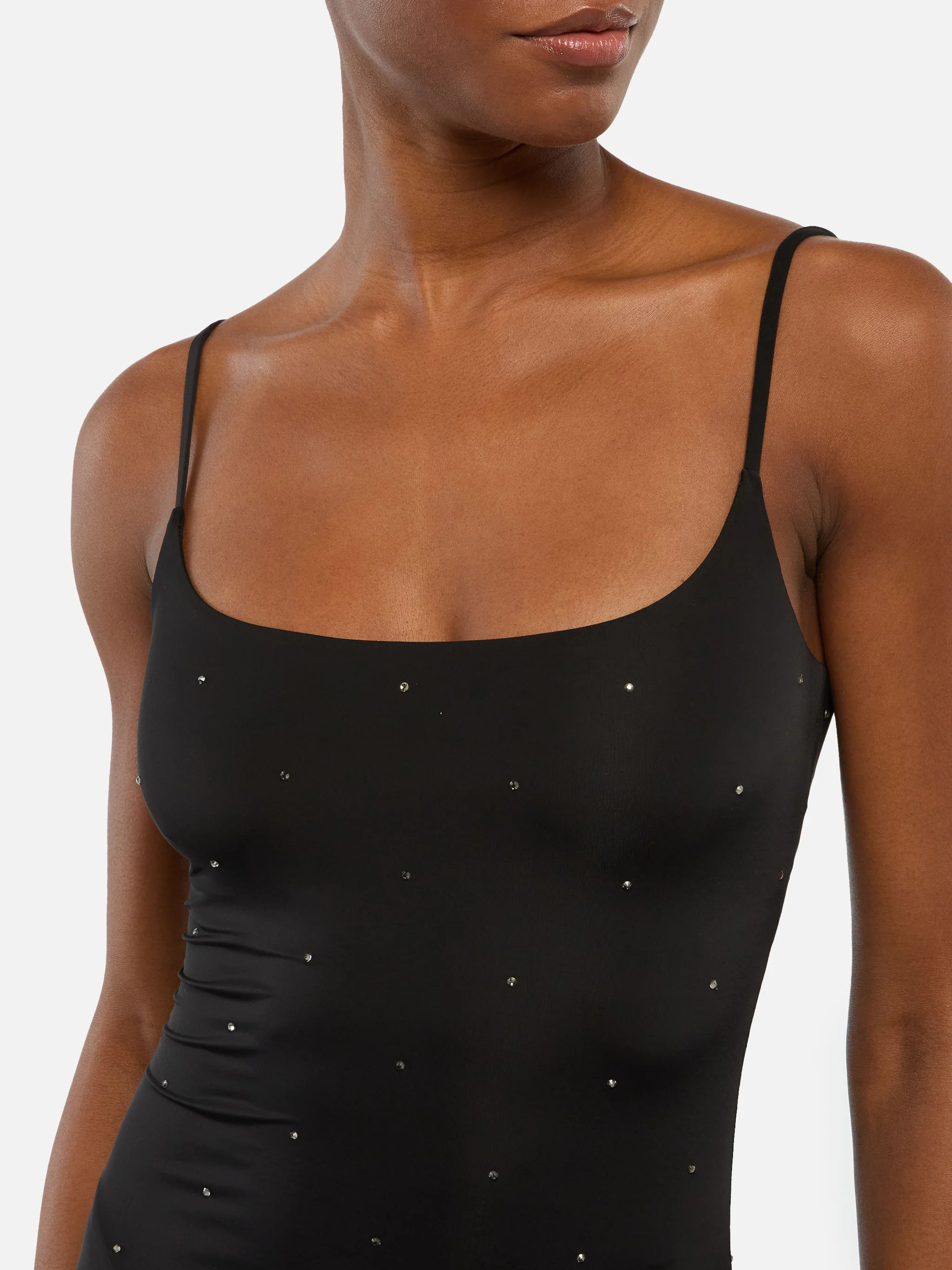 Slip dress lungo nero aderente Evy - Image 2