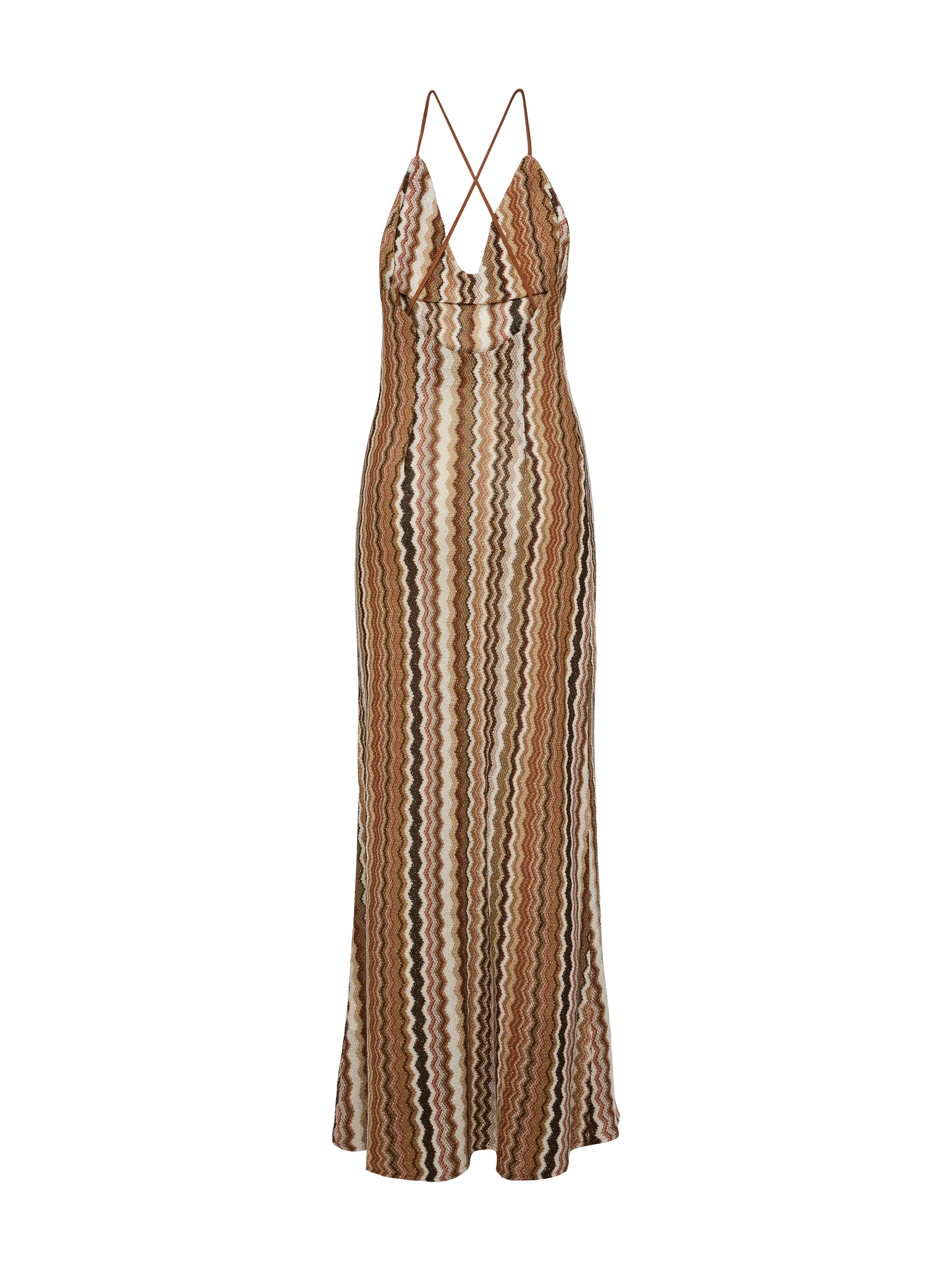 Abito sottoveste Eydis in maglia raschel a motivo chevron - Image 5