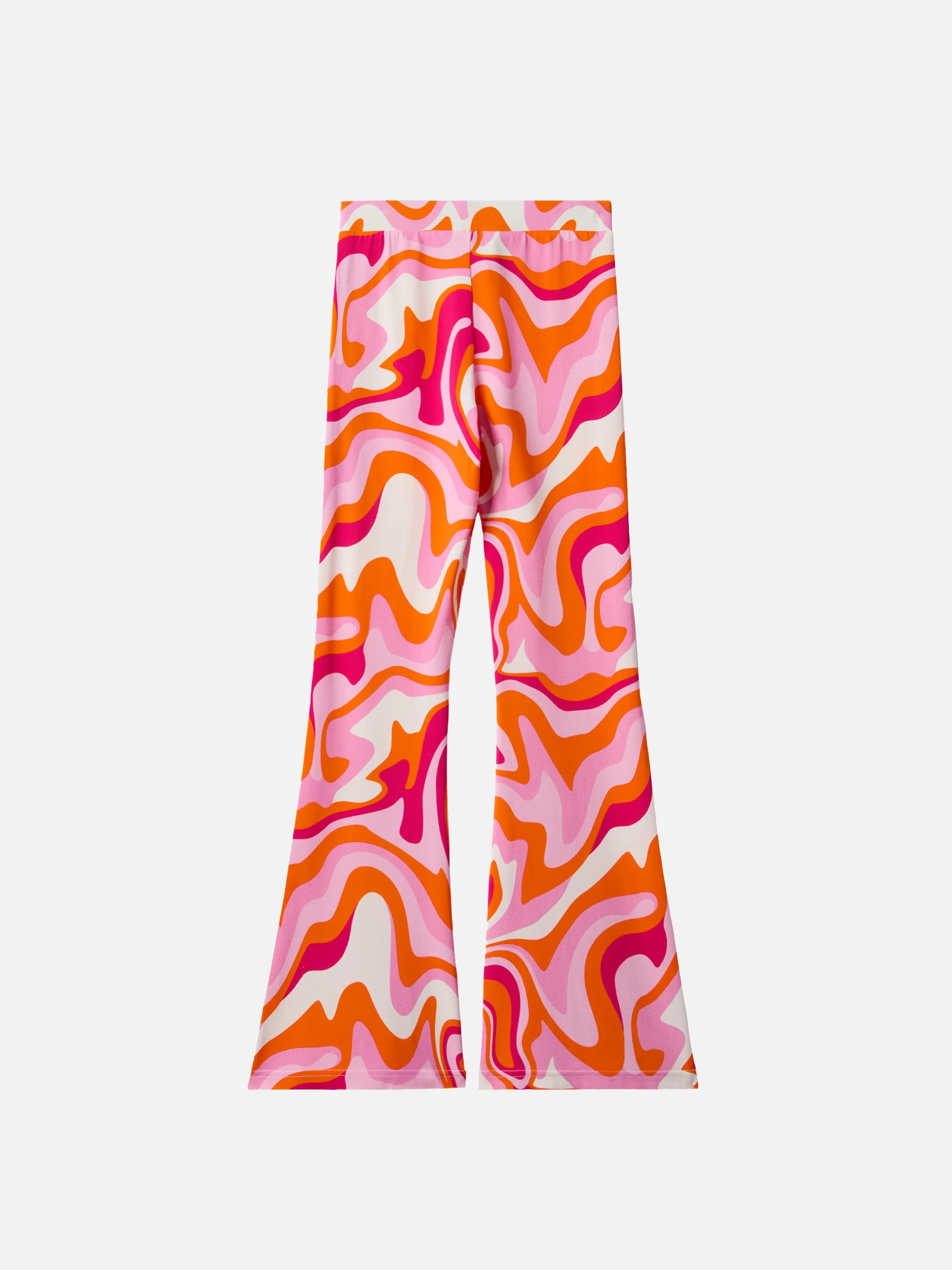 Pantaloni flare Gwenda Jr con stampa liquid shape - Image 3