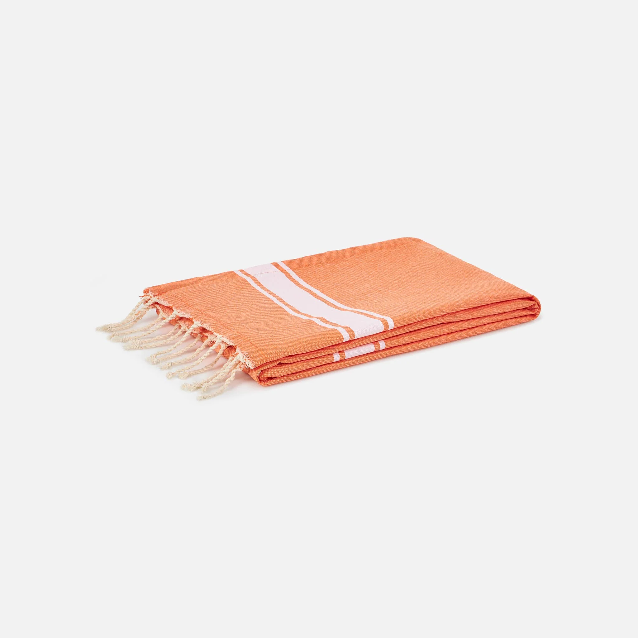 Telo fouta arancio fluo doppiato con spugna - Image 3