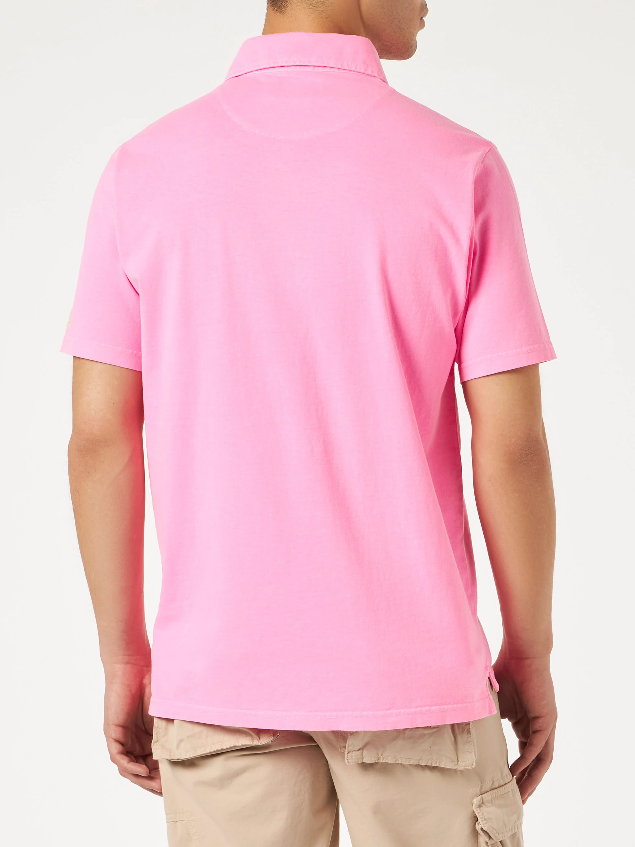 Polo Brighton in jersey rosa fluo - Image 3