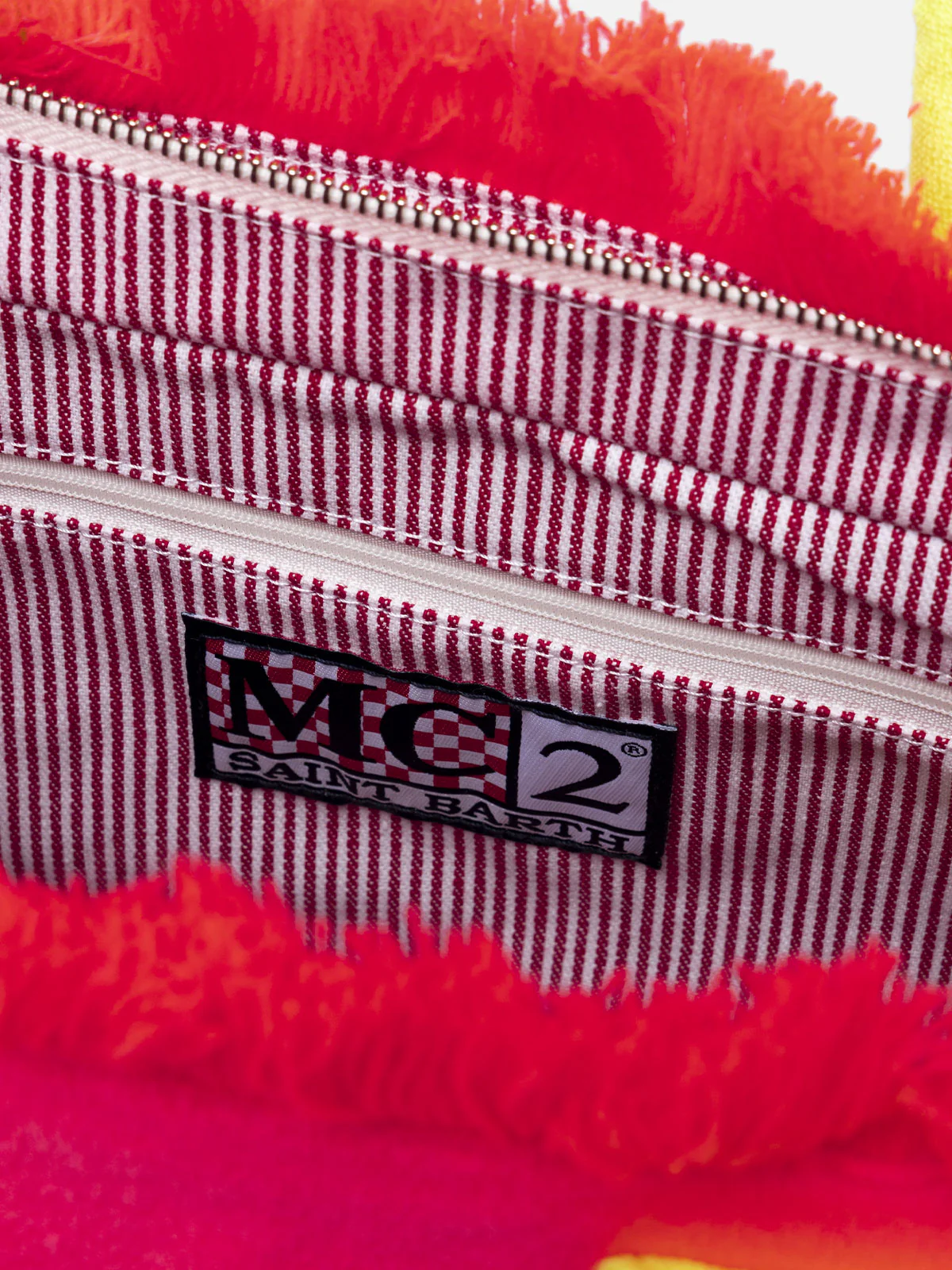 Borsa Colette Sponge goffrata rosa fluo in tessuto effetto spugna - Image 6