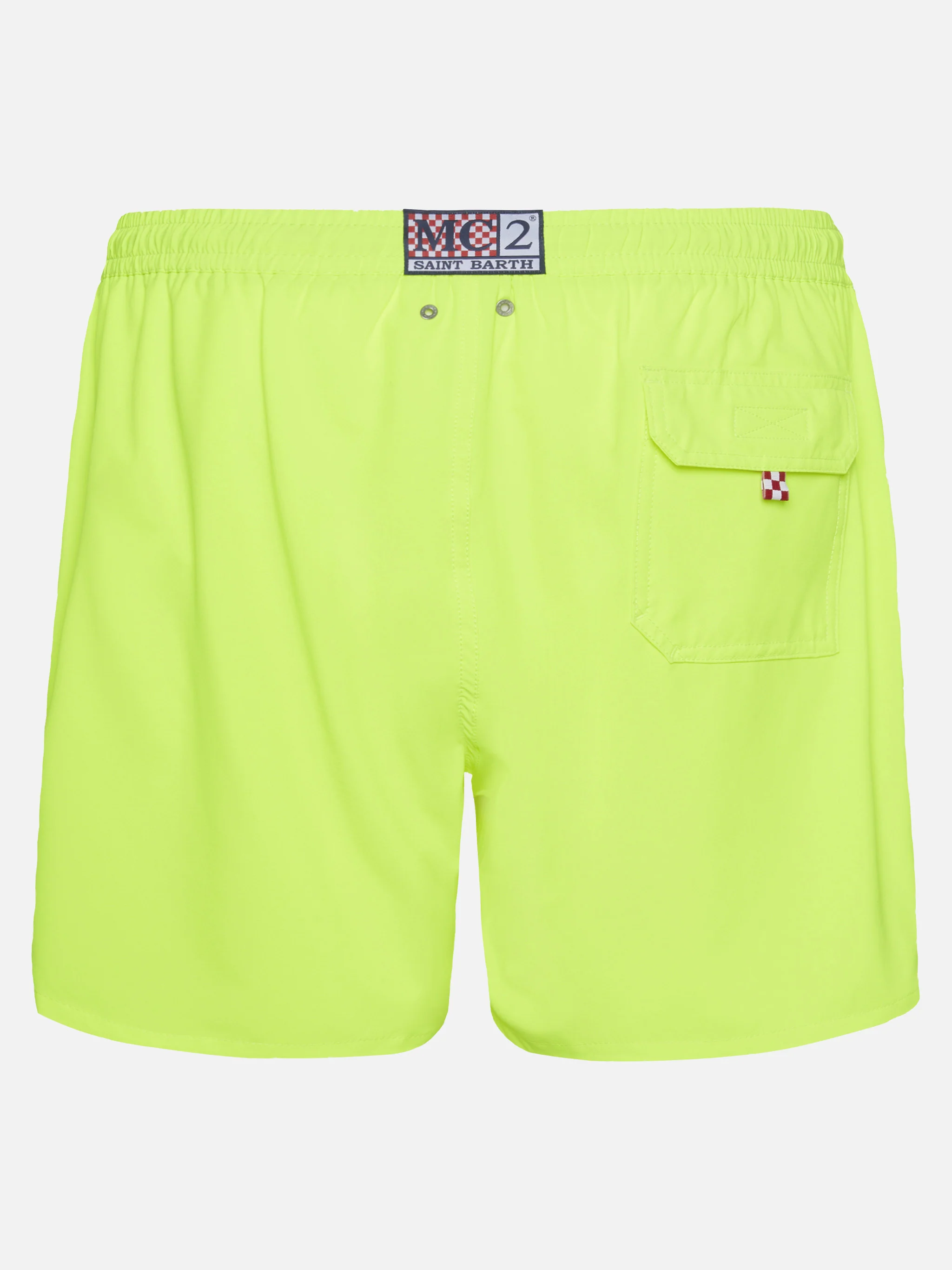 Costume mare Comfort giallo fluo con ricamo St. Barth - Image 2