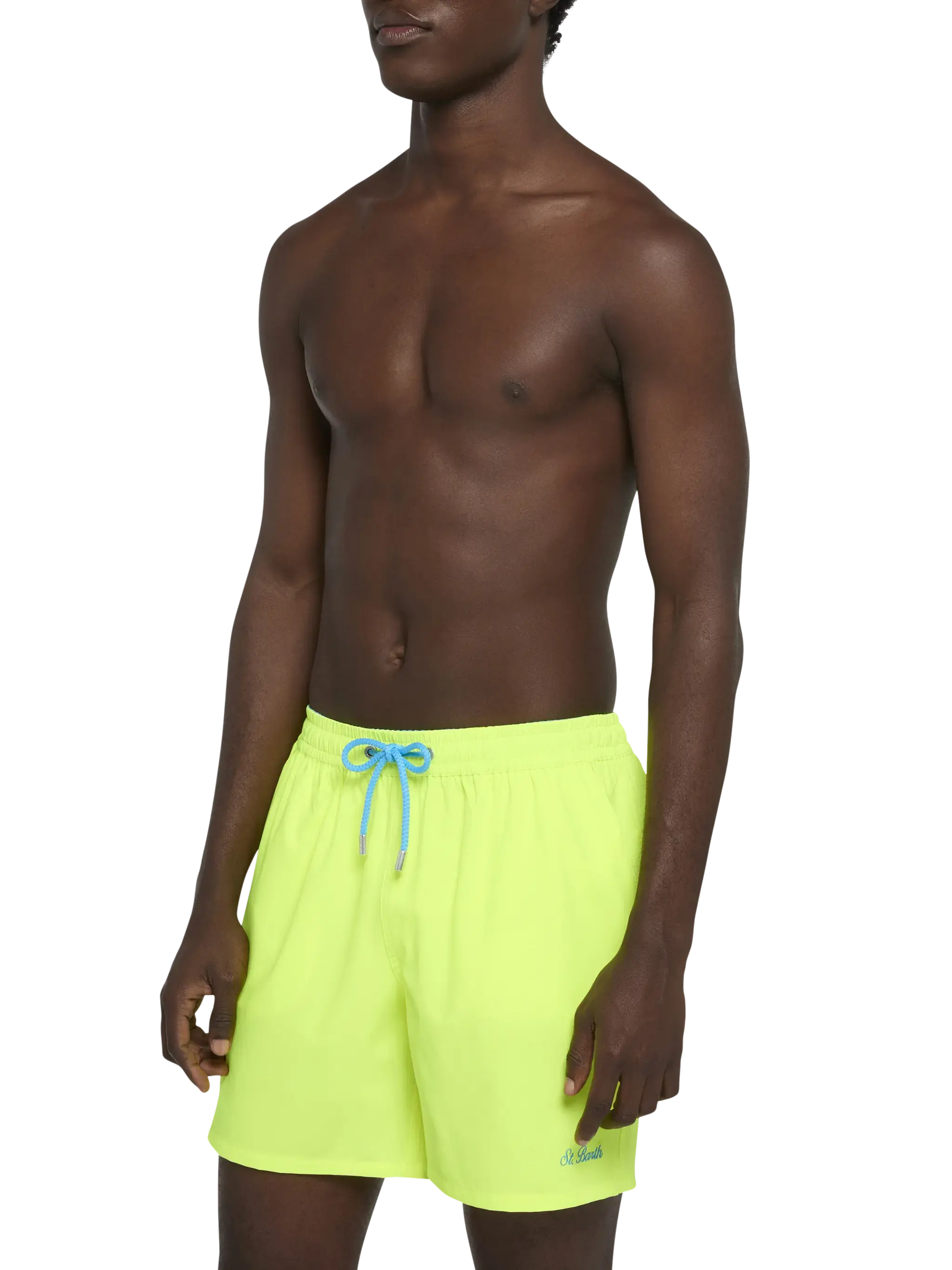 Costume mare Comfort giallo fluo con ricamo St. Barth - Image 3