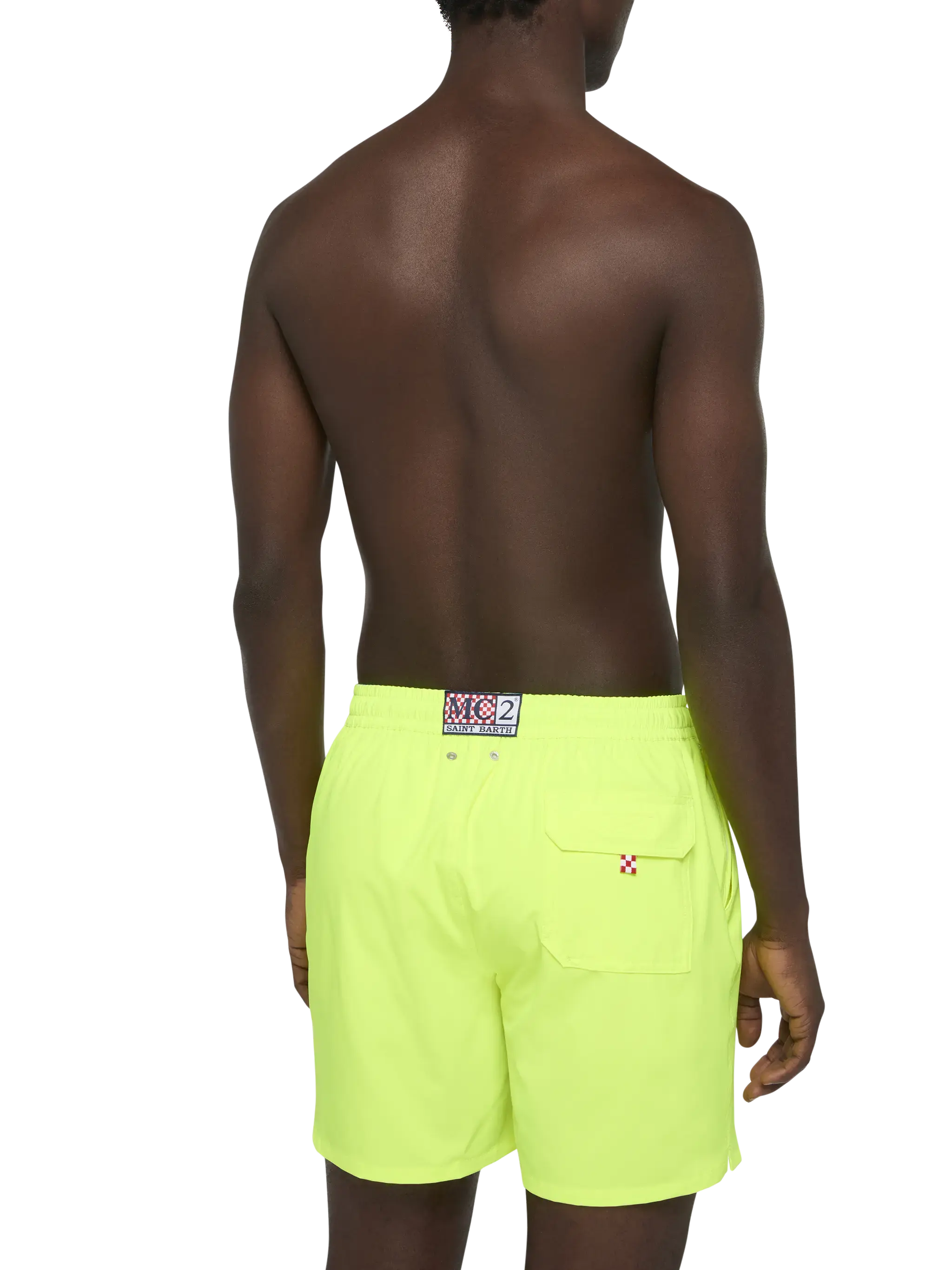 Costume mare Comfort giallo fluo con ricamo St. Barth - Image 5