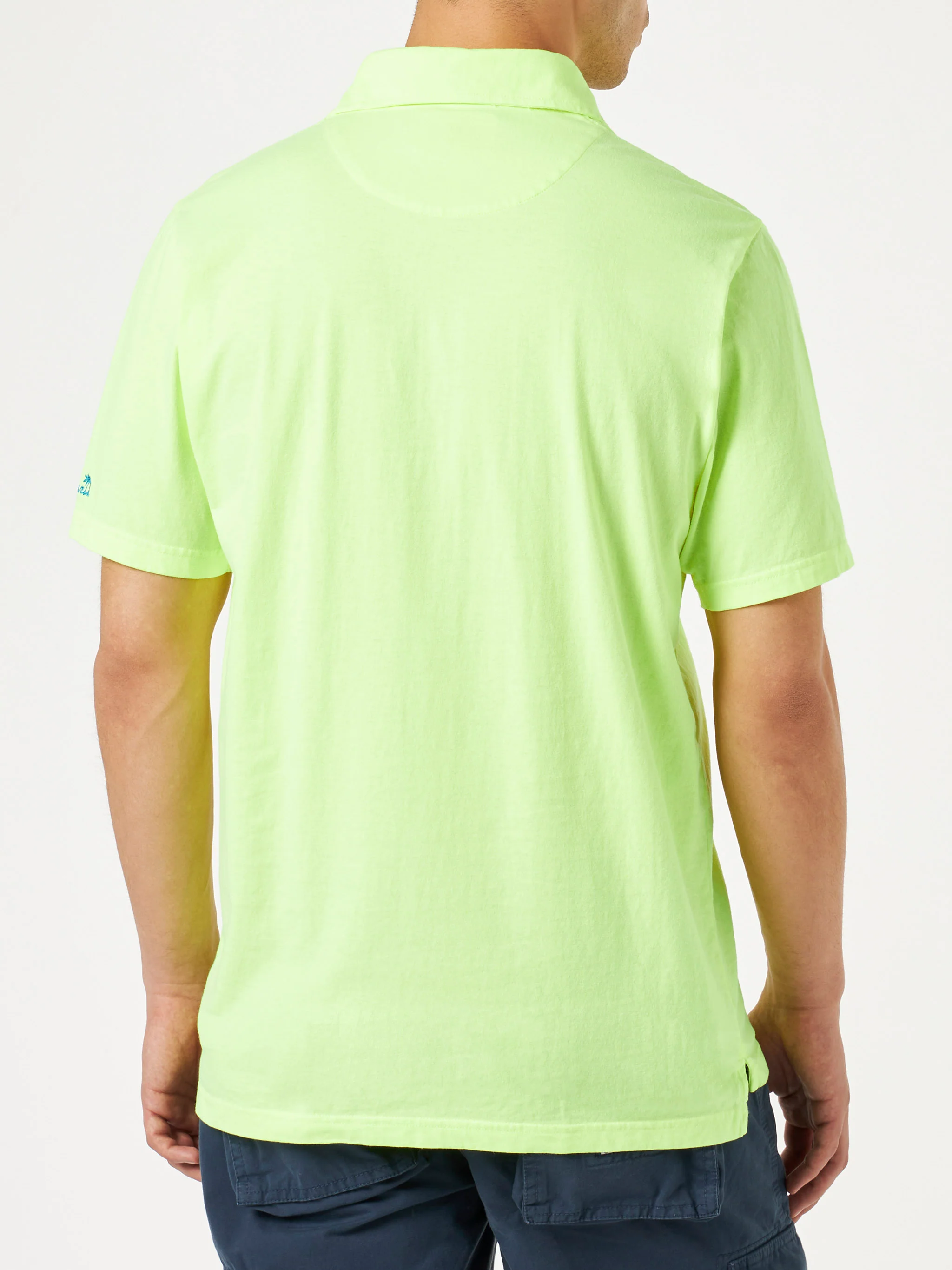Polo Brighton in jersey giallo fluo - Image 3