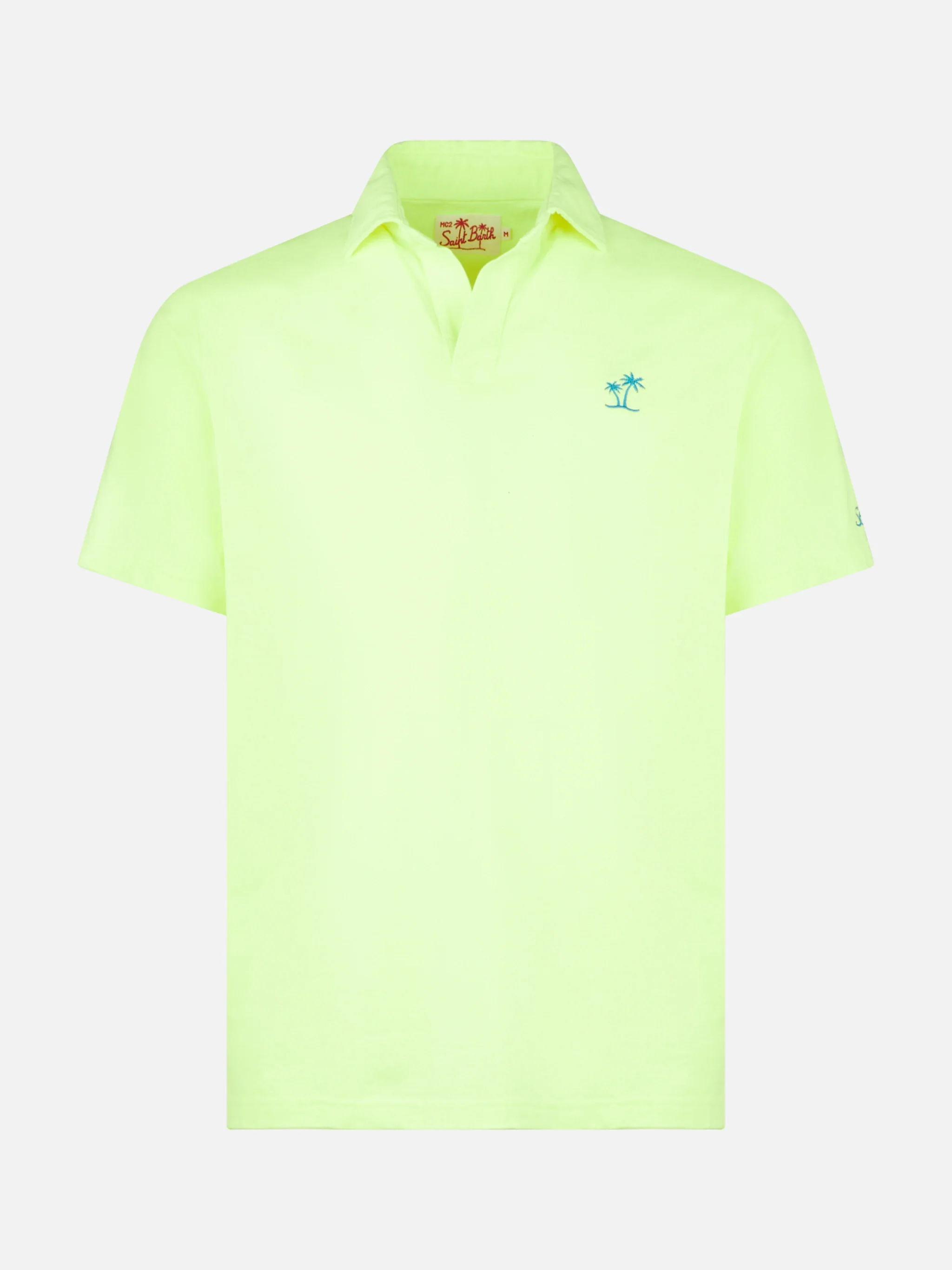 Polo Brighton in jersey giallo fluo - Image 4