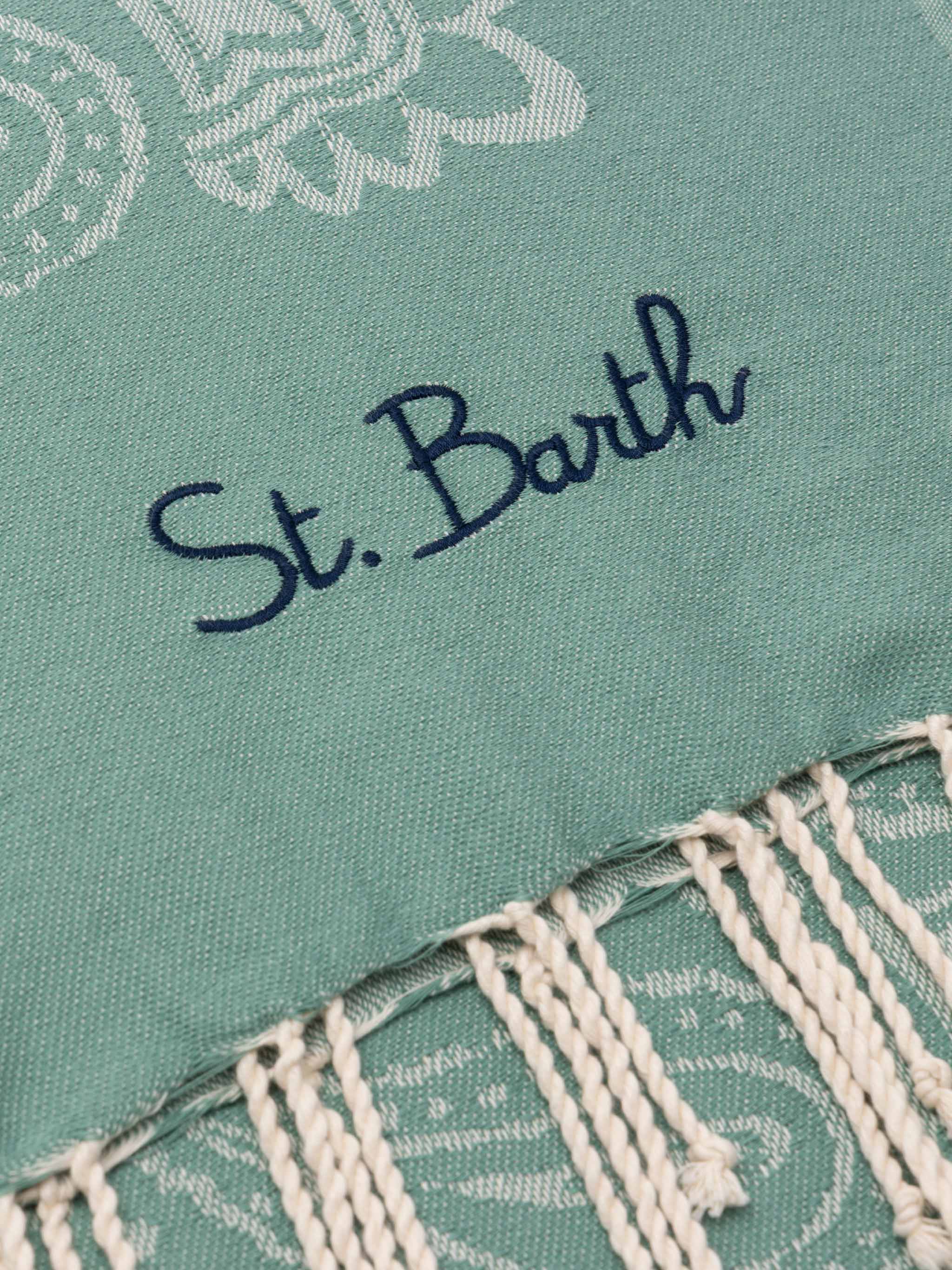 Telo mare Foutas in cotone con jacquard bandana - Image 3