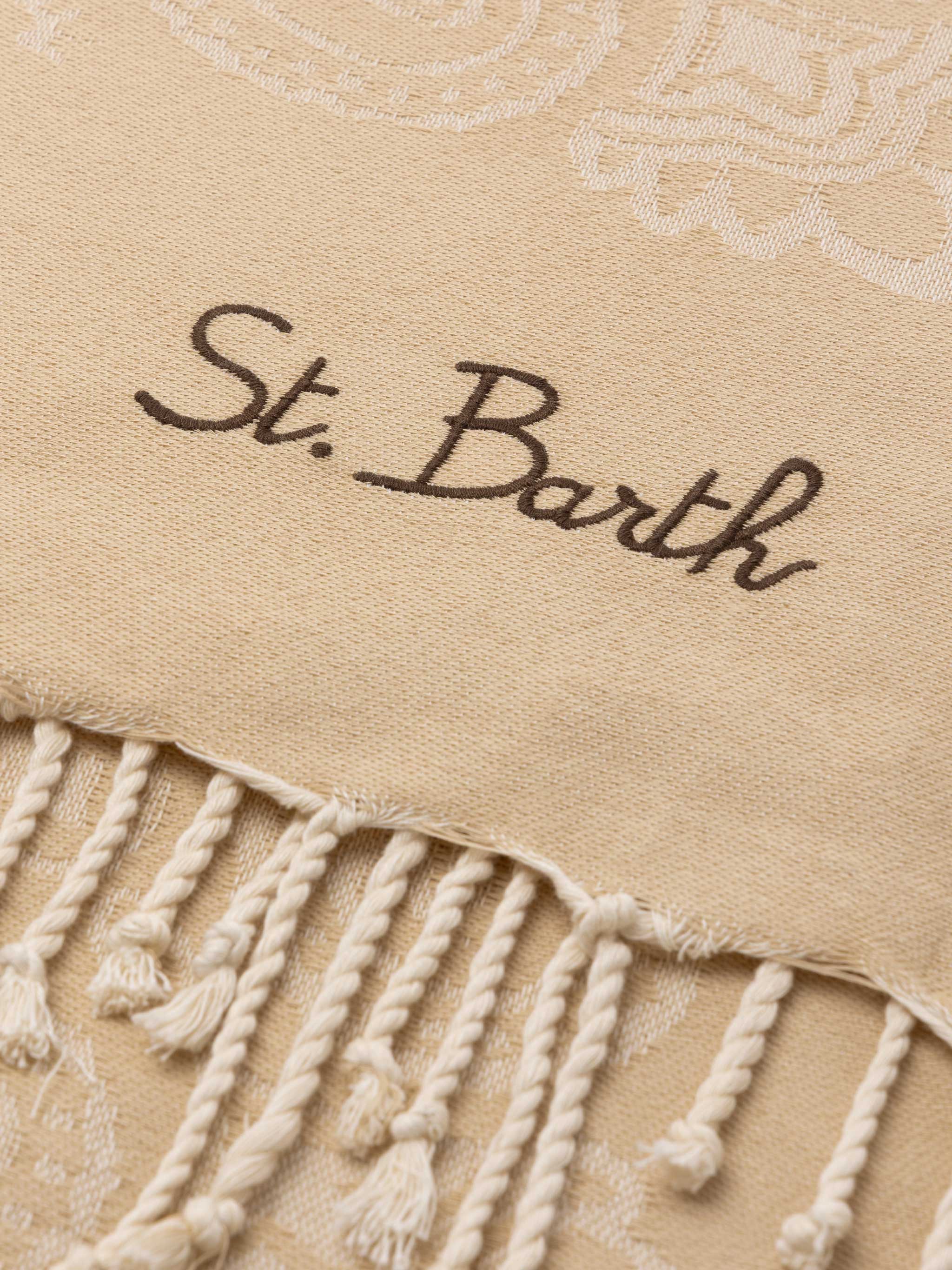 Telo mare Foutas in cotone con jacquard bandana - Image 3