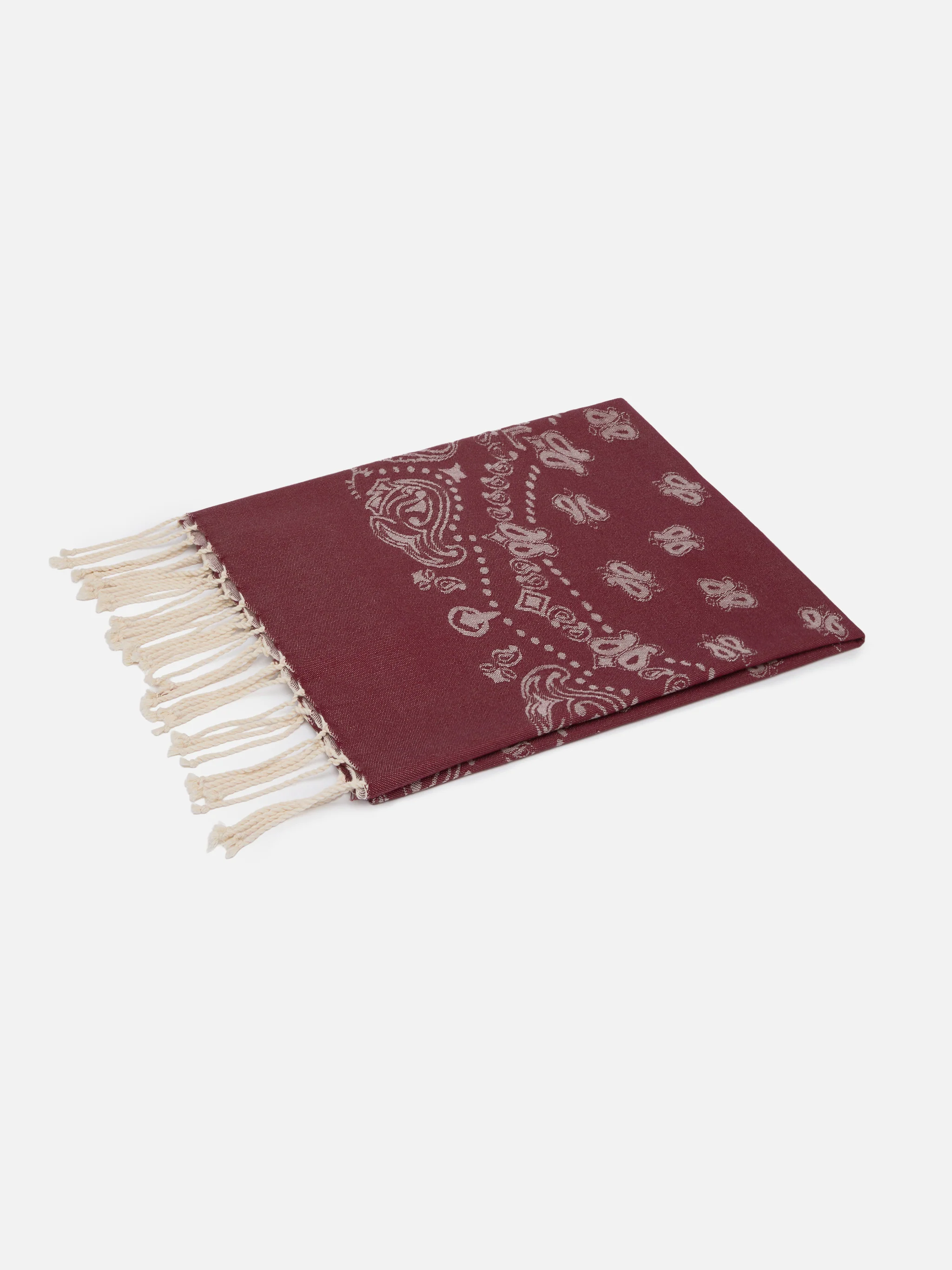 Telo mare Foutas in cotone con jacquard bandana - Image 3
