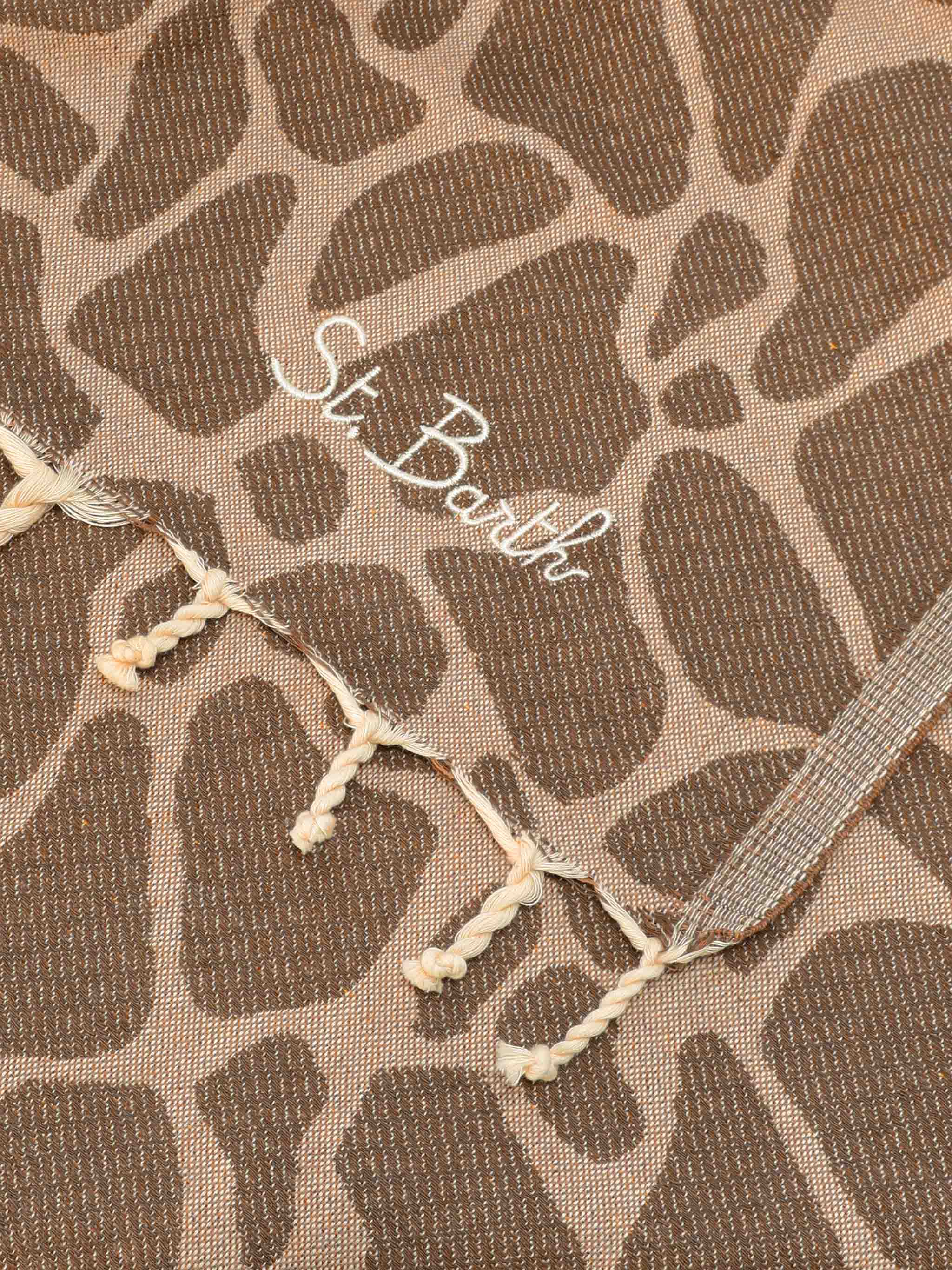 Telo mare Foutas in cotone jacquard con fantasia animalier - Image 2