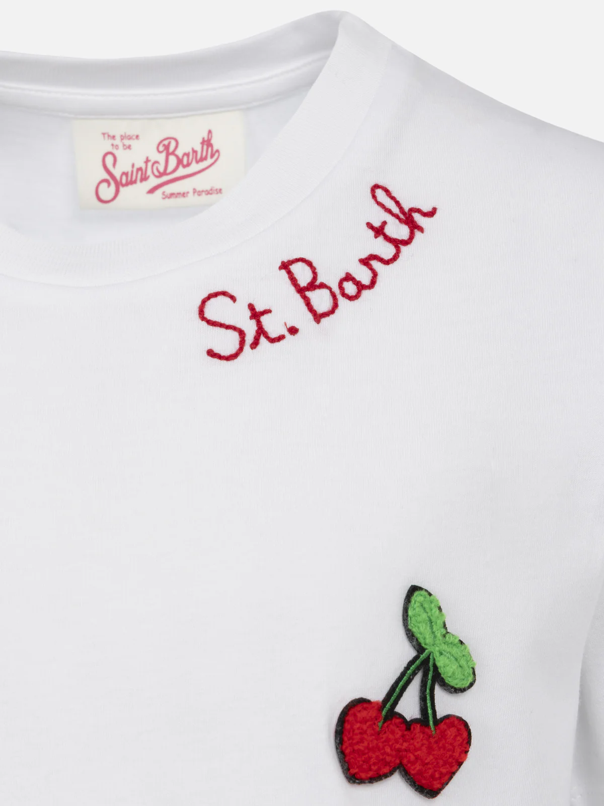 Abito Abbey da bambina con frange e patch ciliegie - Image 2