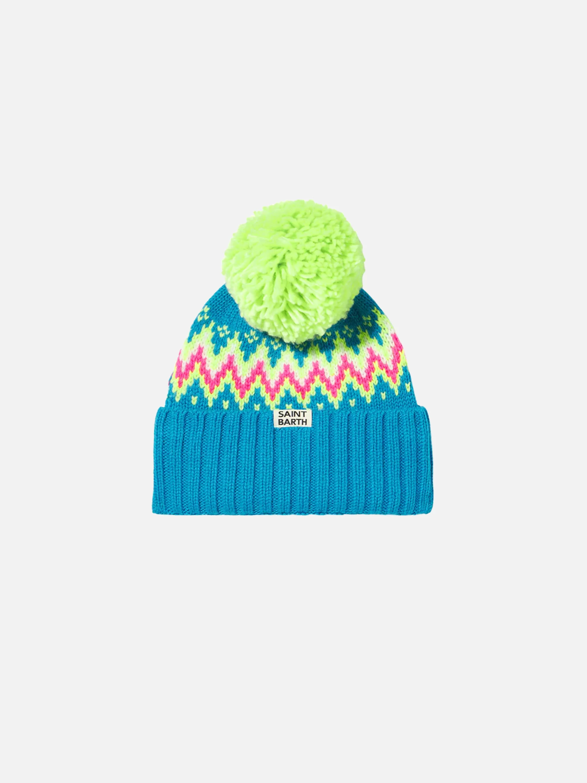 Berretto da bambina con pompon - Image 2